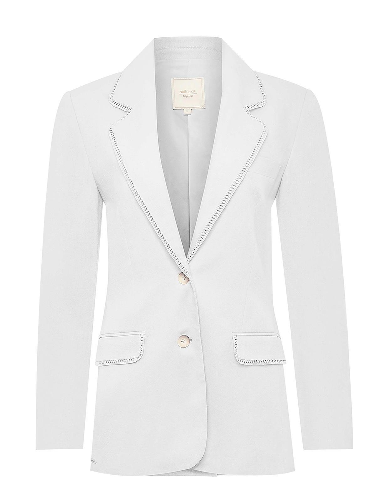 Chaqueta Lino Mujer Anana Blanco -0