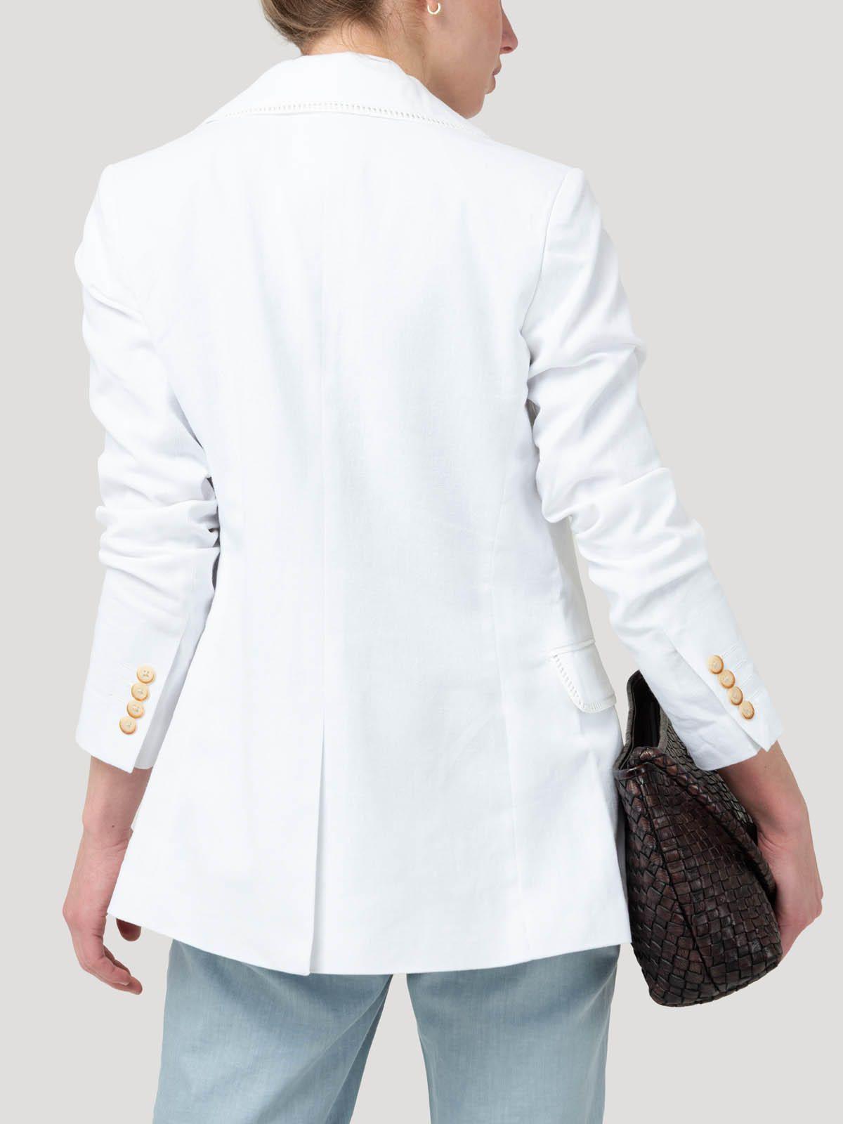 Chaqueta Lino Mujer Anana Blanco -5