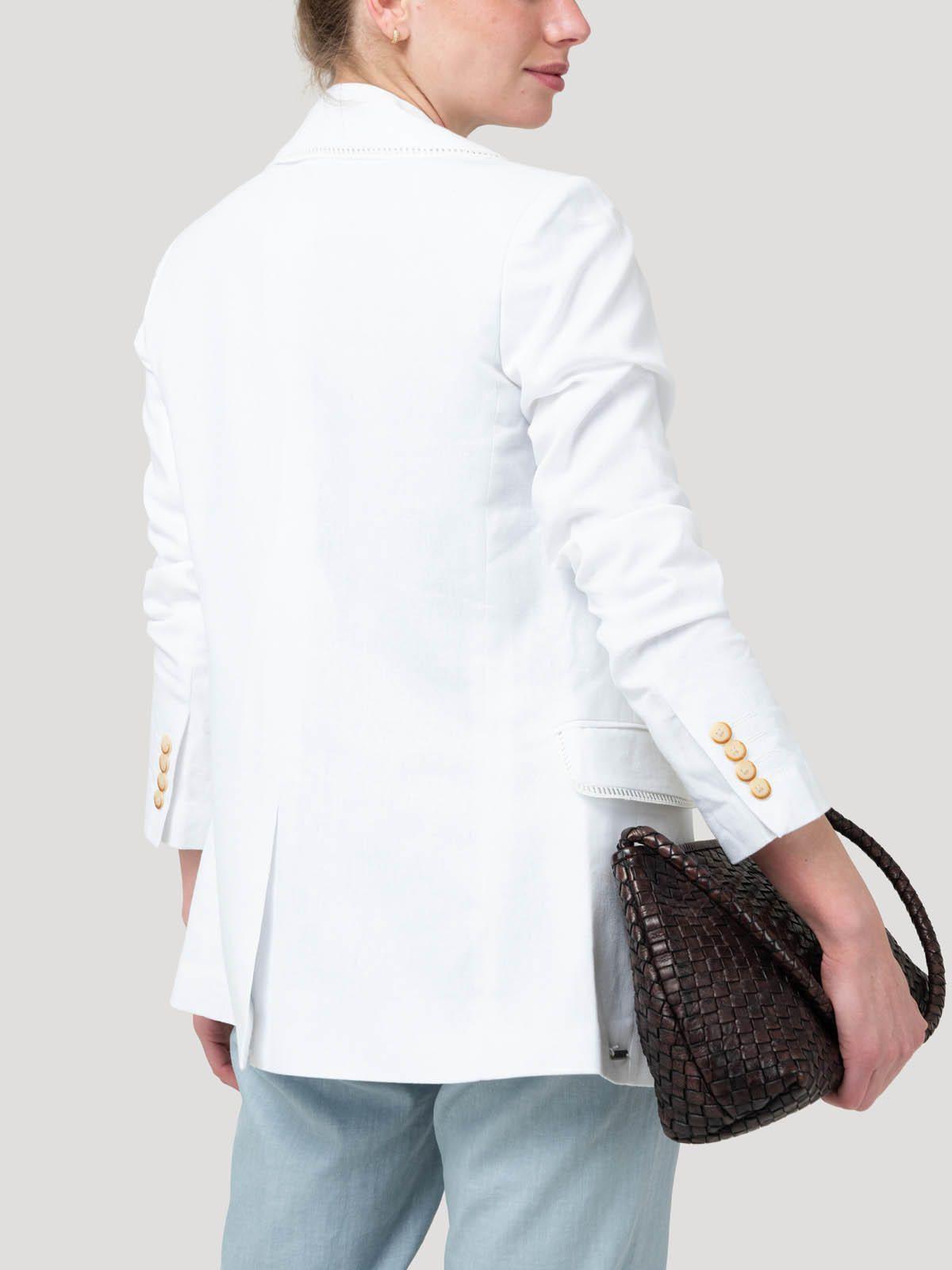 Chaqueta Lino Mujer Anana Blanco -6
