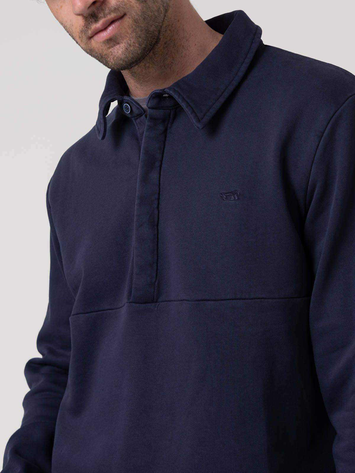 Polerón Algodón Orgánico Hombre Ceuta Azul-6