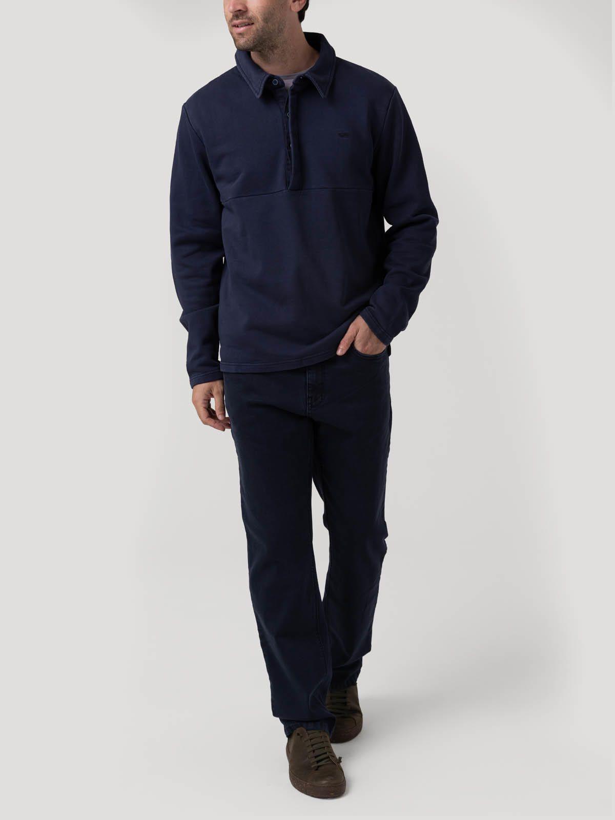 Polerón Algodón Orgánico Hombre Ceuta Azul-7