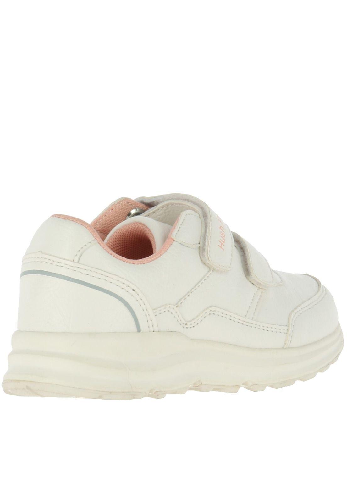 Zapatilla Niña Poliuretano Chance Velcro Blanco-4