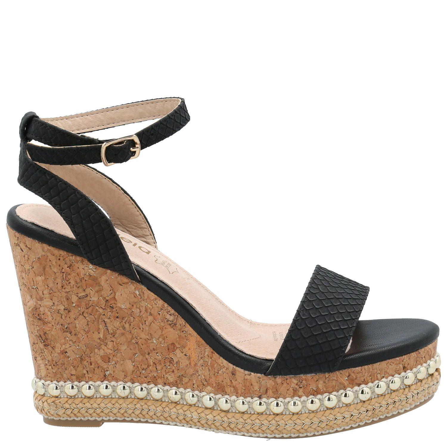 Sandalia Mujer Jack Negro-1