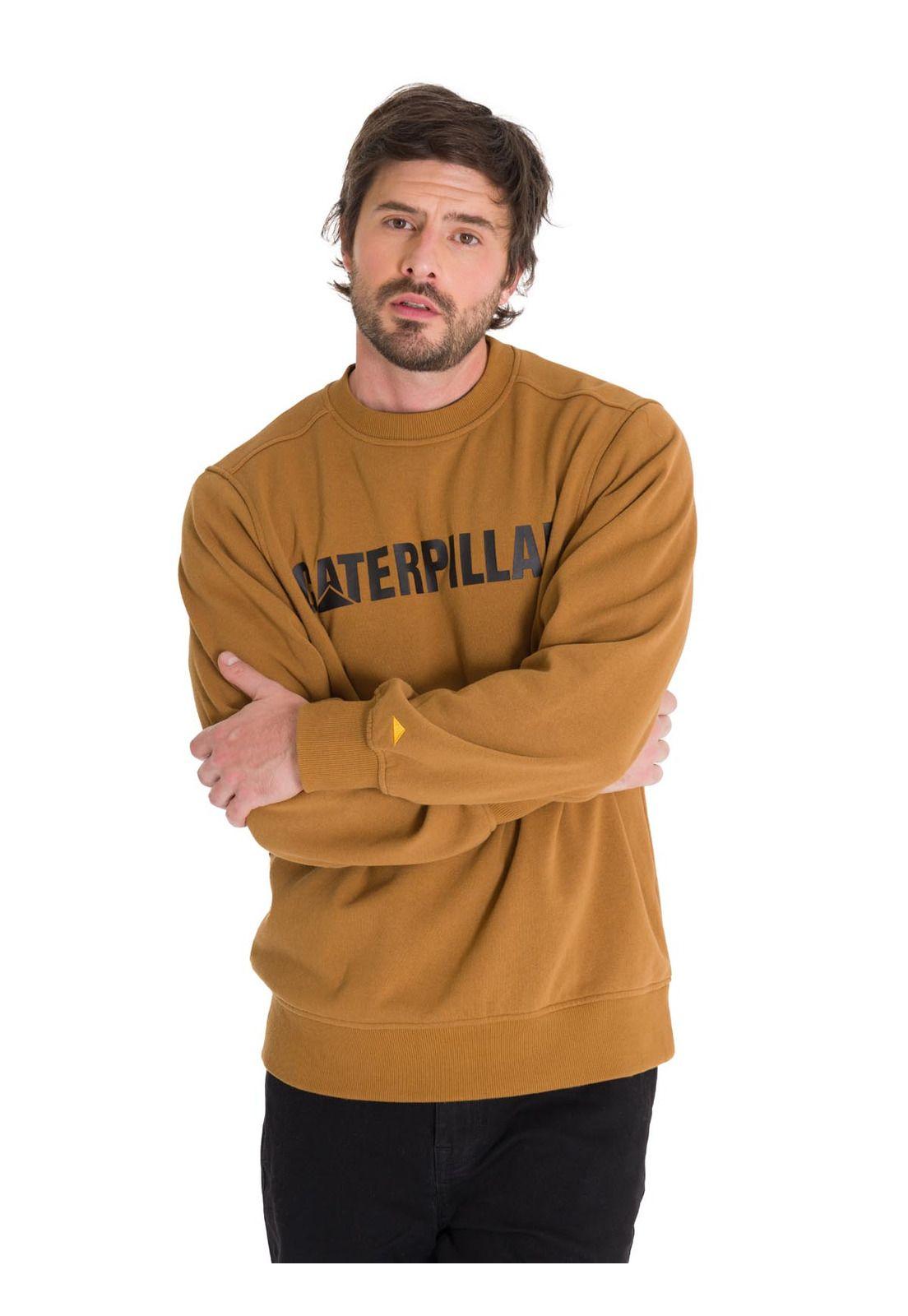 Polerón Cat Logo Crewneck Unisex Café Cat-1
