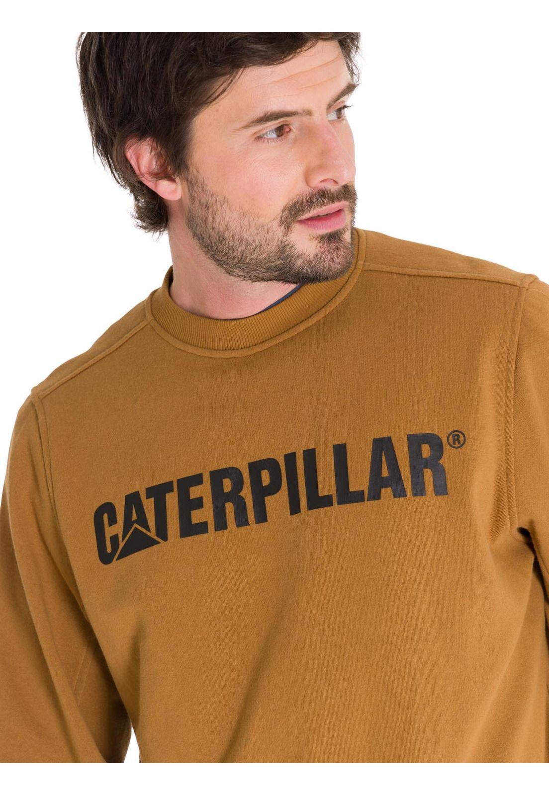 Polerón Cat Logo Crewneck Unisex Café Cat-4