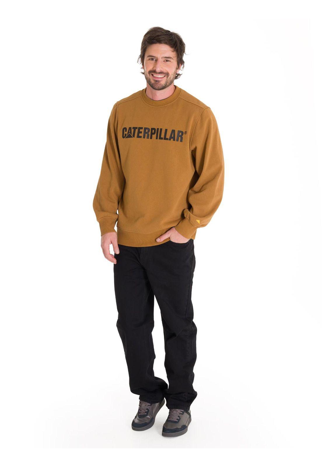Polerón Cat Logo Crewneck Unisex Café Cat-6