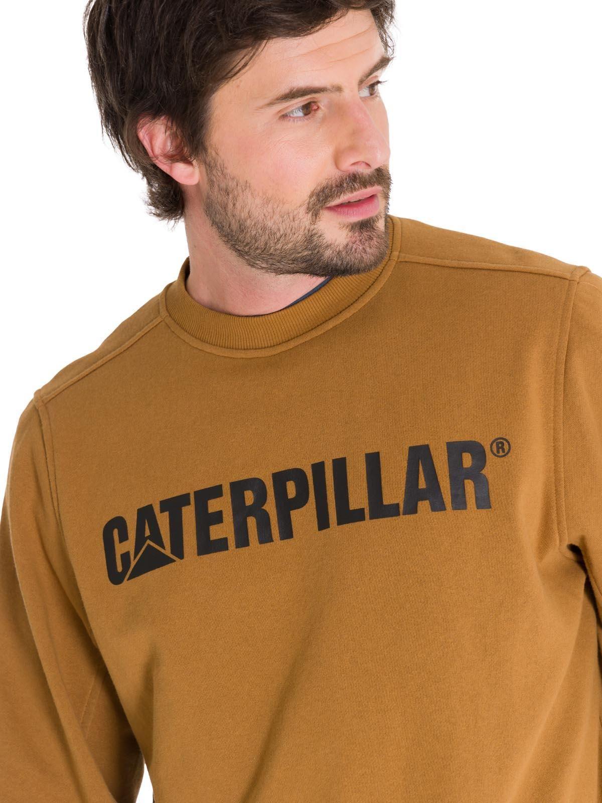 Polerón Cat Logo Crewneck Unisex Café Cat-4