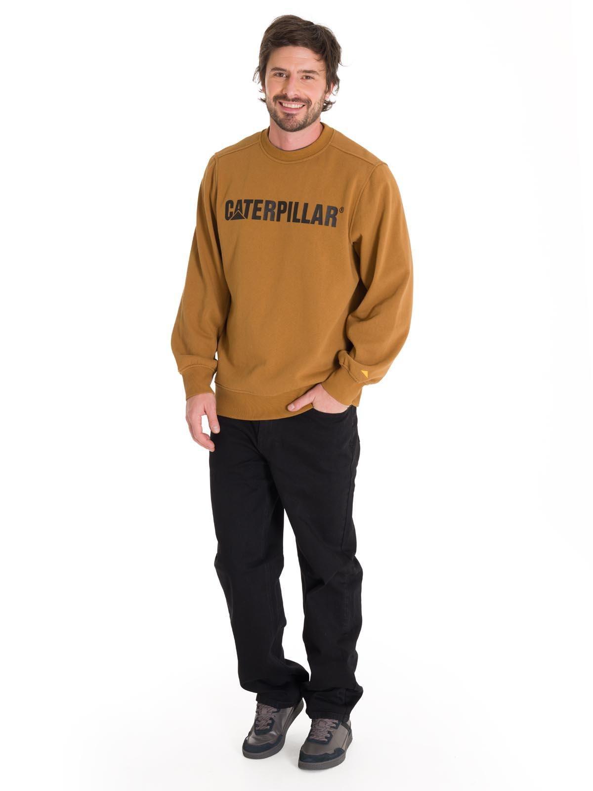 Polerón Cat Logo Crewneck Unisex Café Cat-6