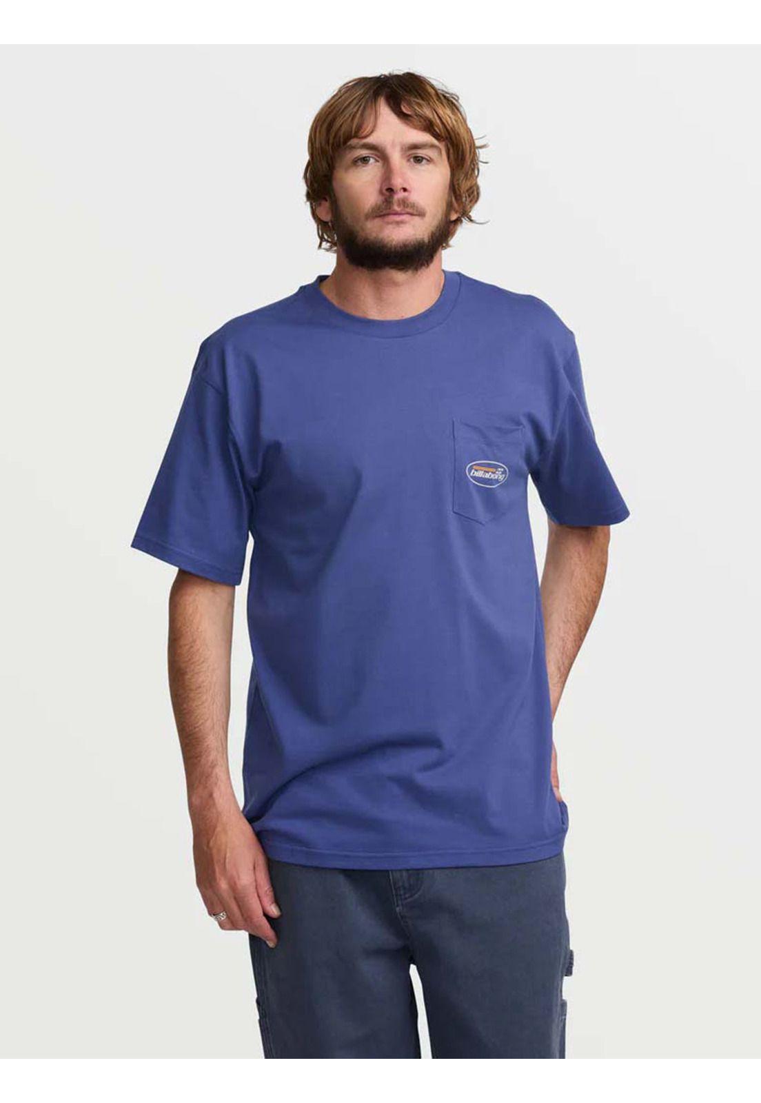 Polera Manga Corta Hombre Bad Dog Azul Billabong-0