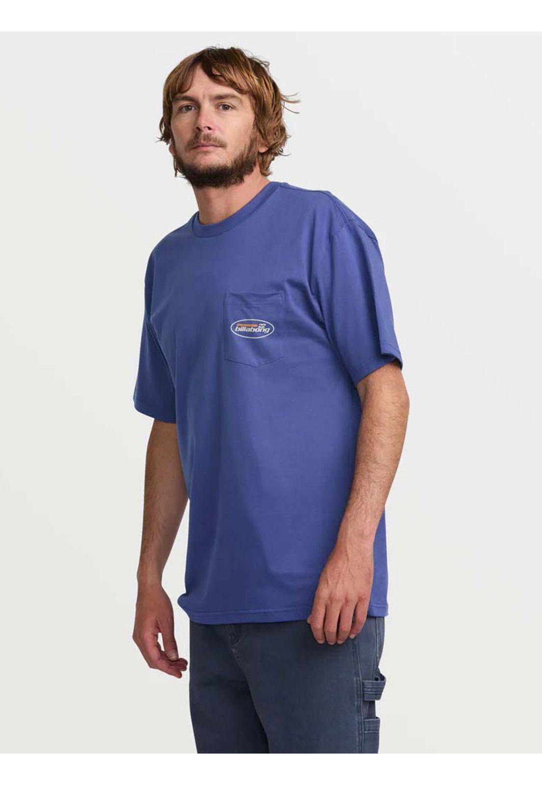 Polera Manga Corta Hombre Bad Dog Azul Billabong-3