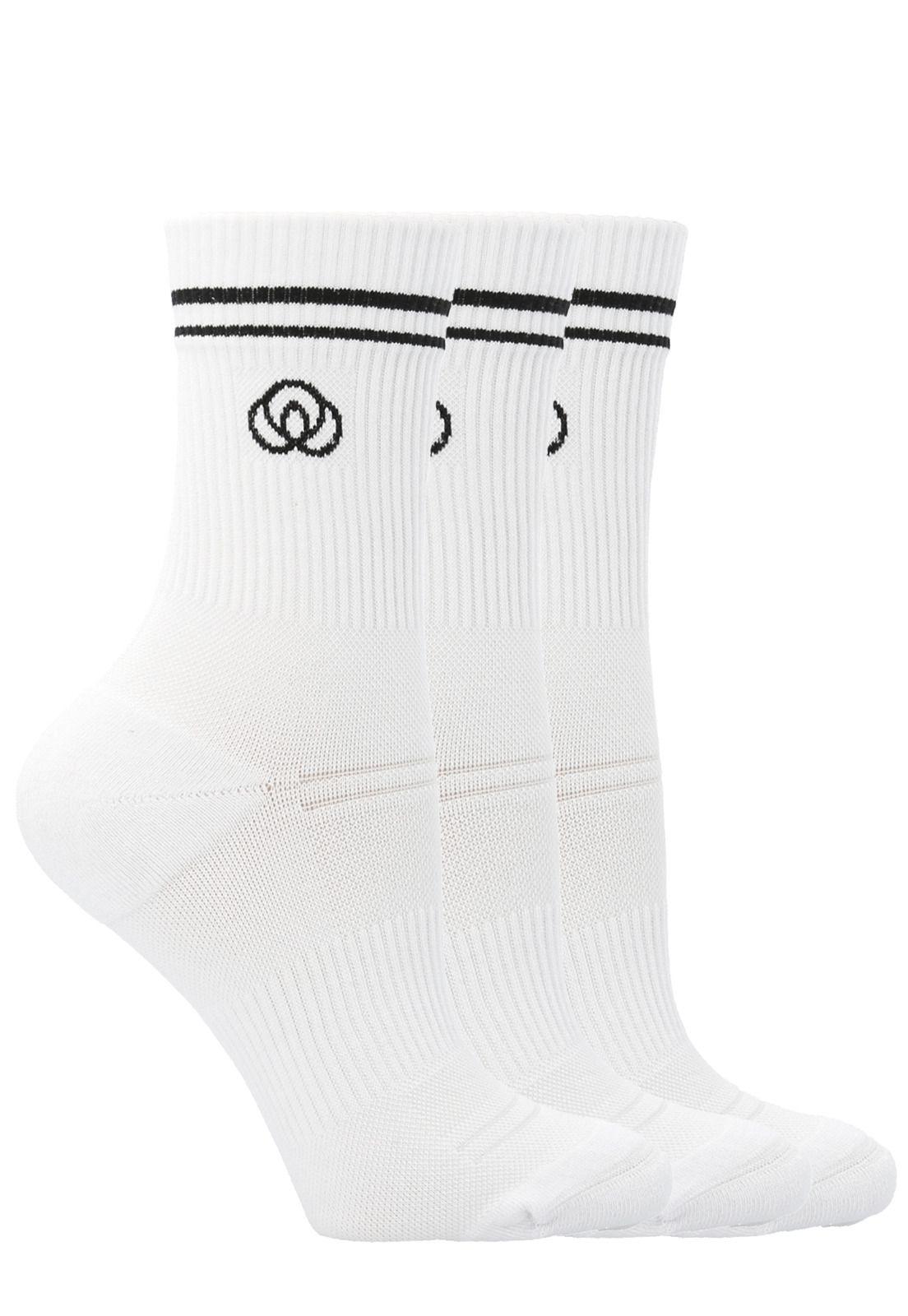 Pack 3 Calcetines Mujer Half Cut Eva Blanco-2