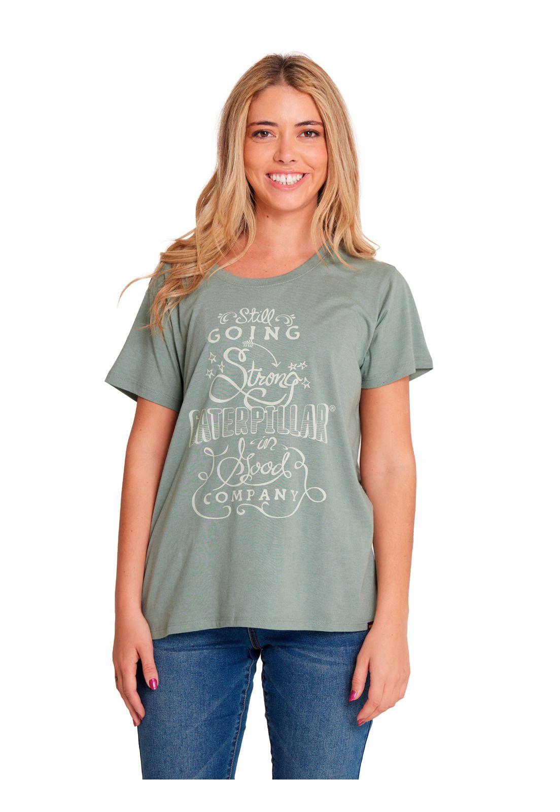 Polera Manga Corta Mujer Crew Graphic Tee 1 Verde-4