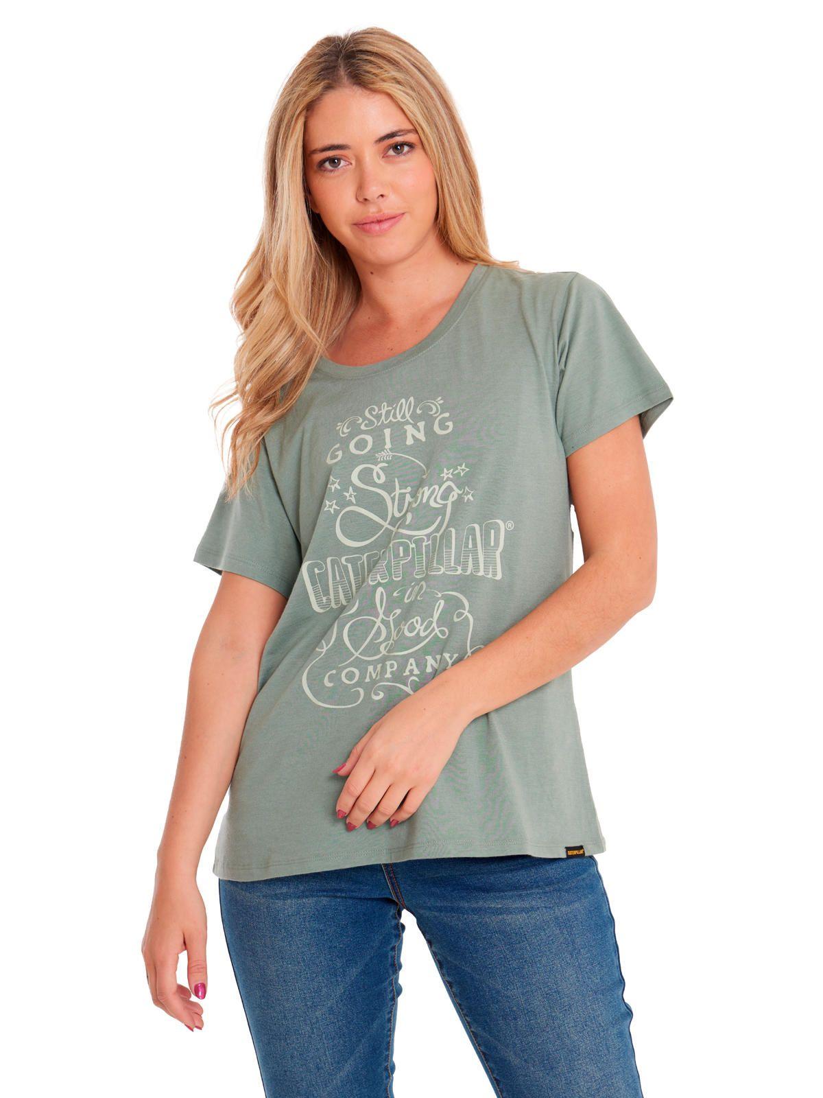 Polera Manga Corta Mujer Crew Graphic Tee 1 Verde-0