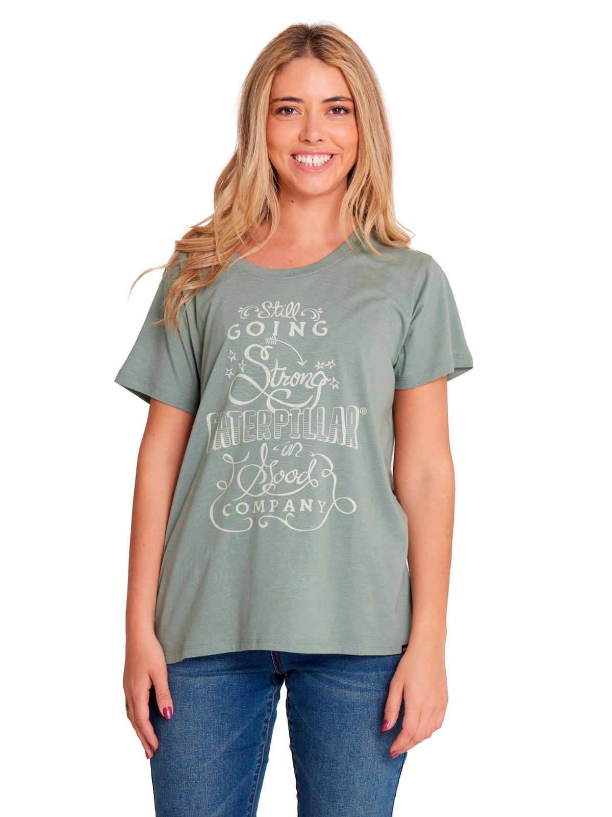 Polera Manga Corta Mujer Crew Graphic Tee 1 Verde-4