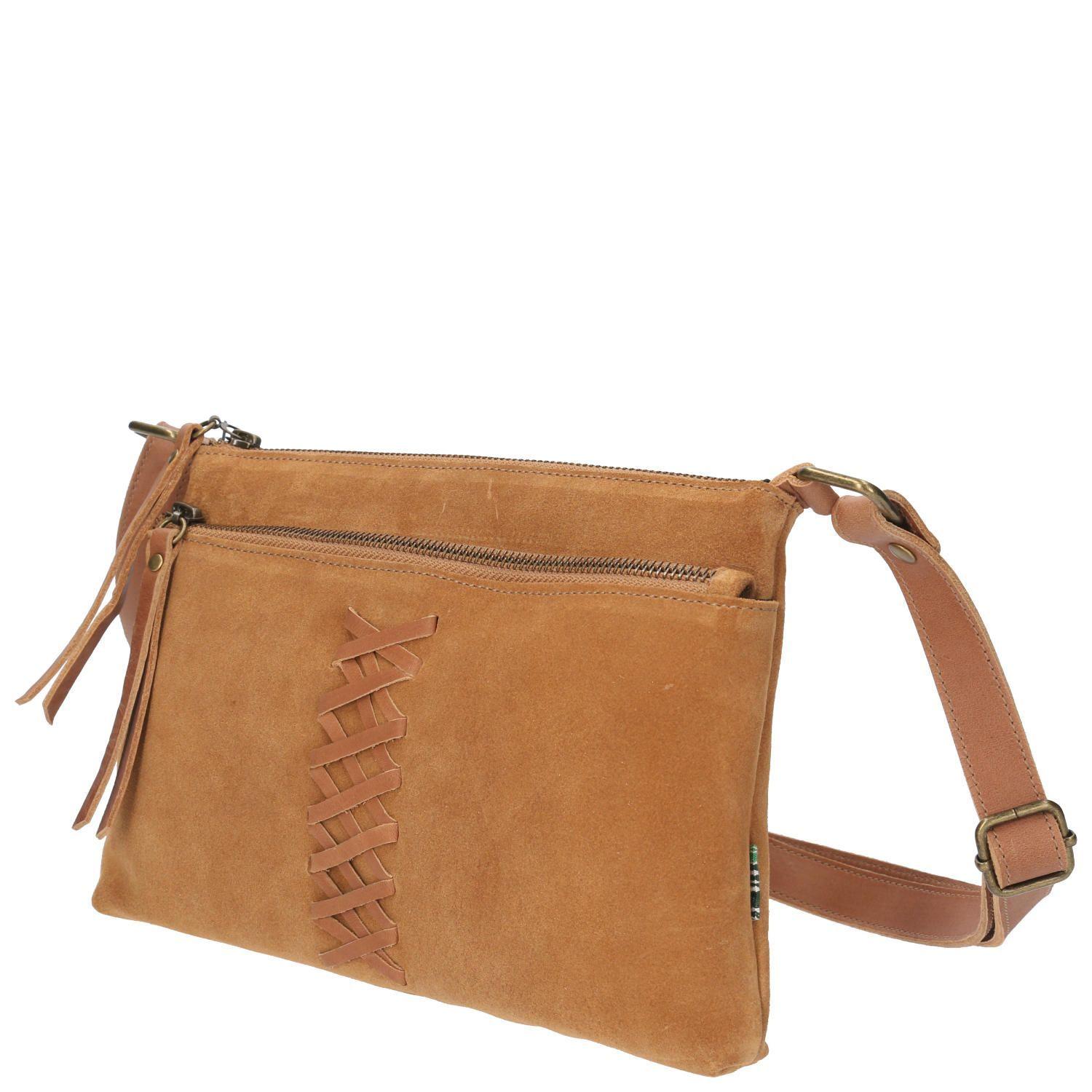 Cartera Cuero Mujer Minell Cross Café-1