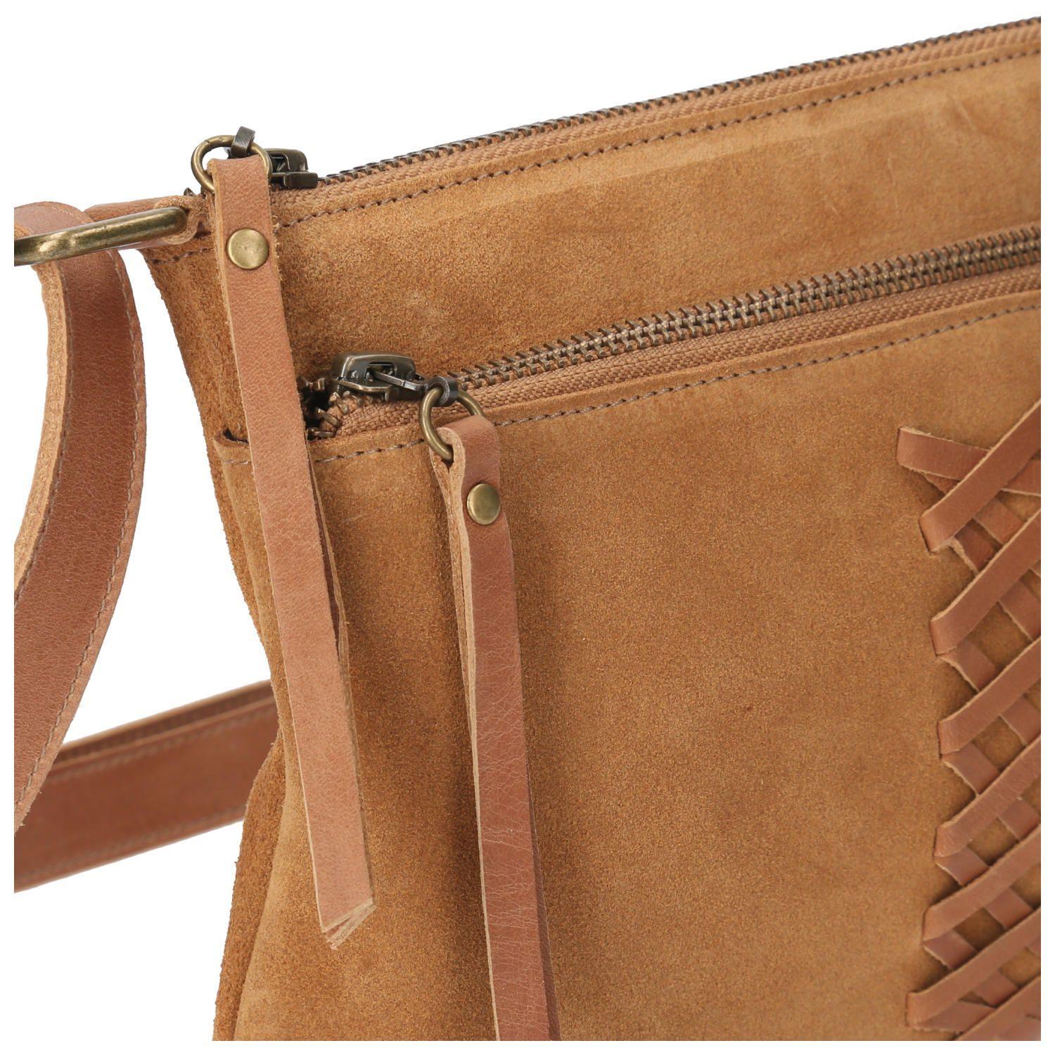 Cartera Cuero Mujer Minell Cross Café-3
