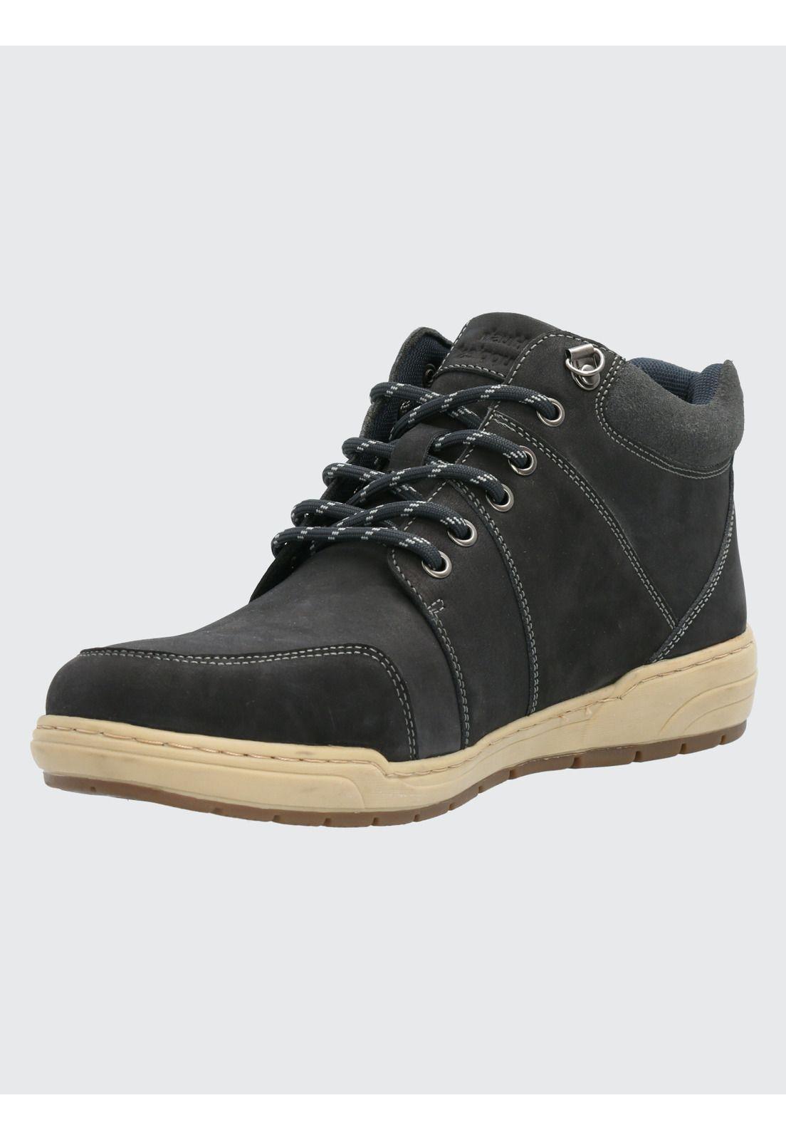 Botín Cuero Hombre Fiord Gris Oscuro-4