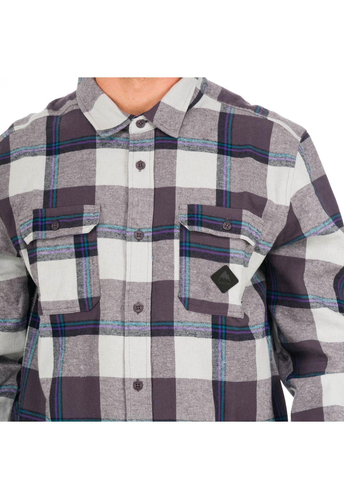 Camisa M/L Hombre Brighton II Violeta Oscuro -4