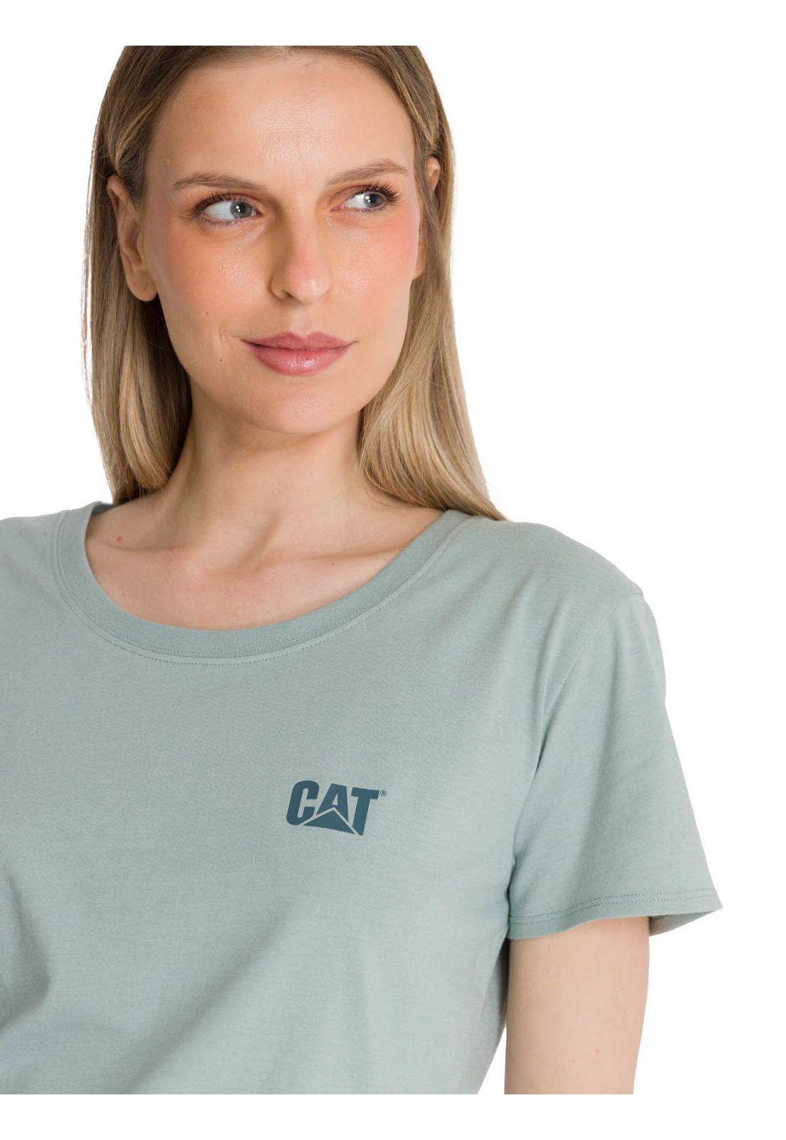 Polera Manga Corta Mujer Logo Celeste-4