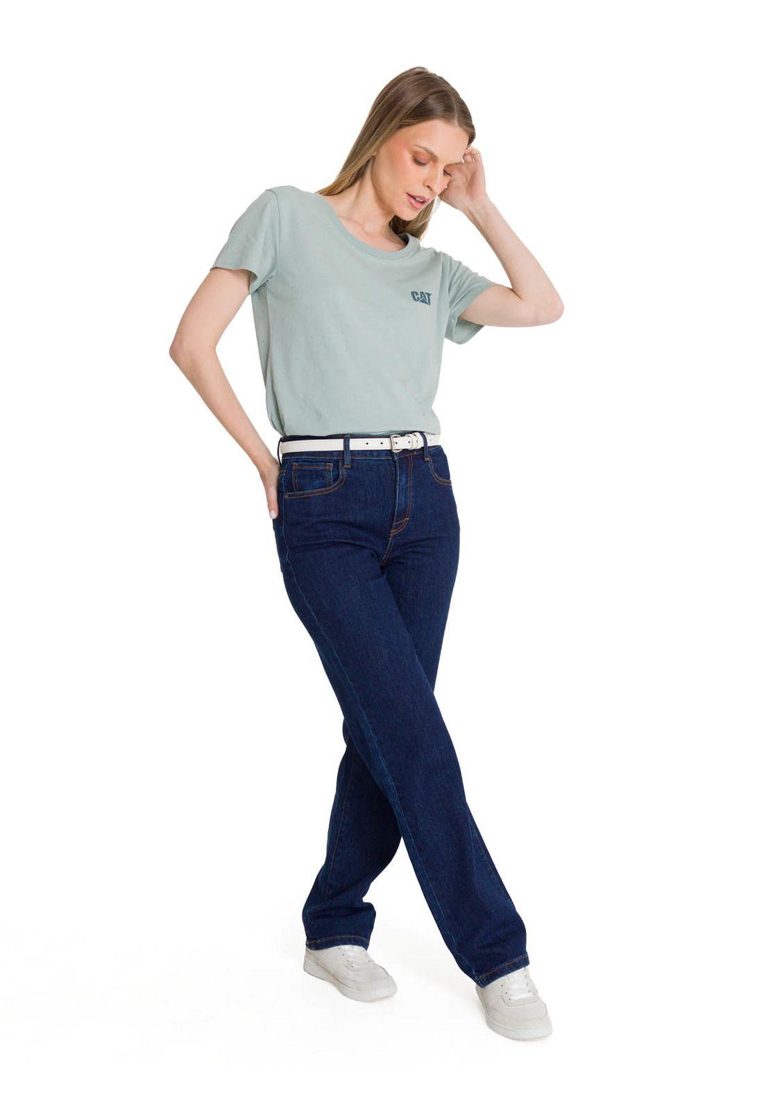 Polera Manga Corta Mujer Logo Celeste-5