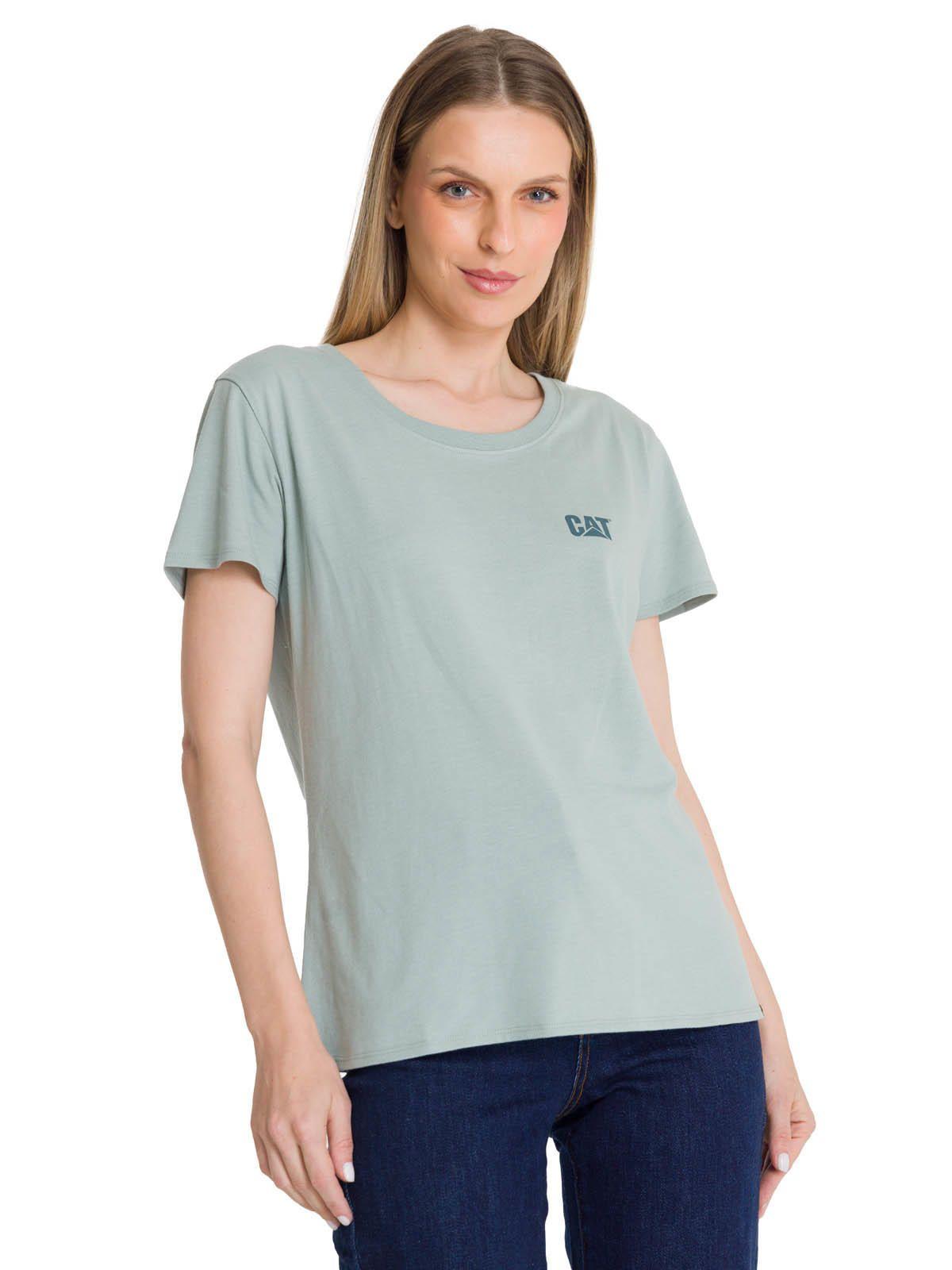 Polera Manga Corta Mujer Logo Celeste-0