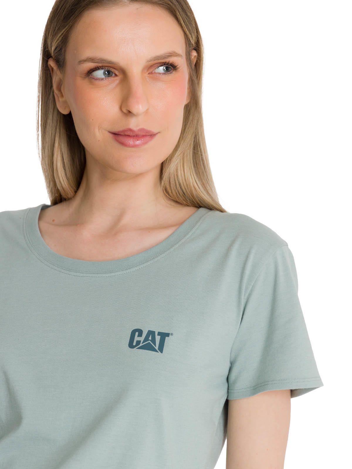 Polera Manga Corta Mujer Logo Celeste-4