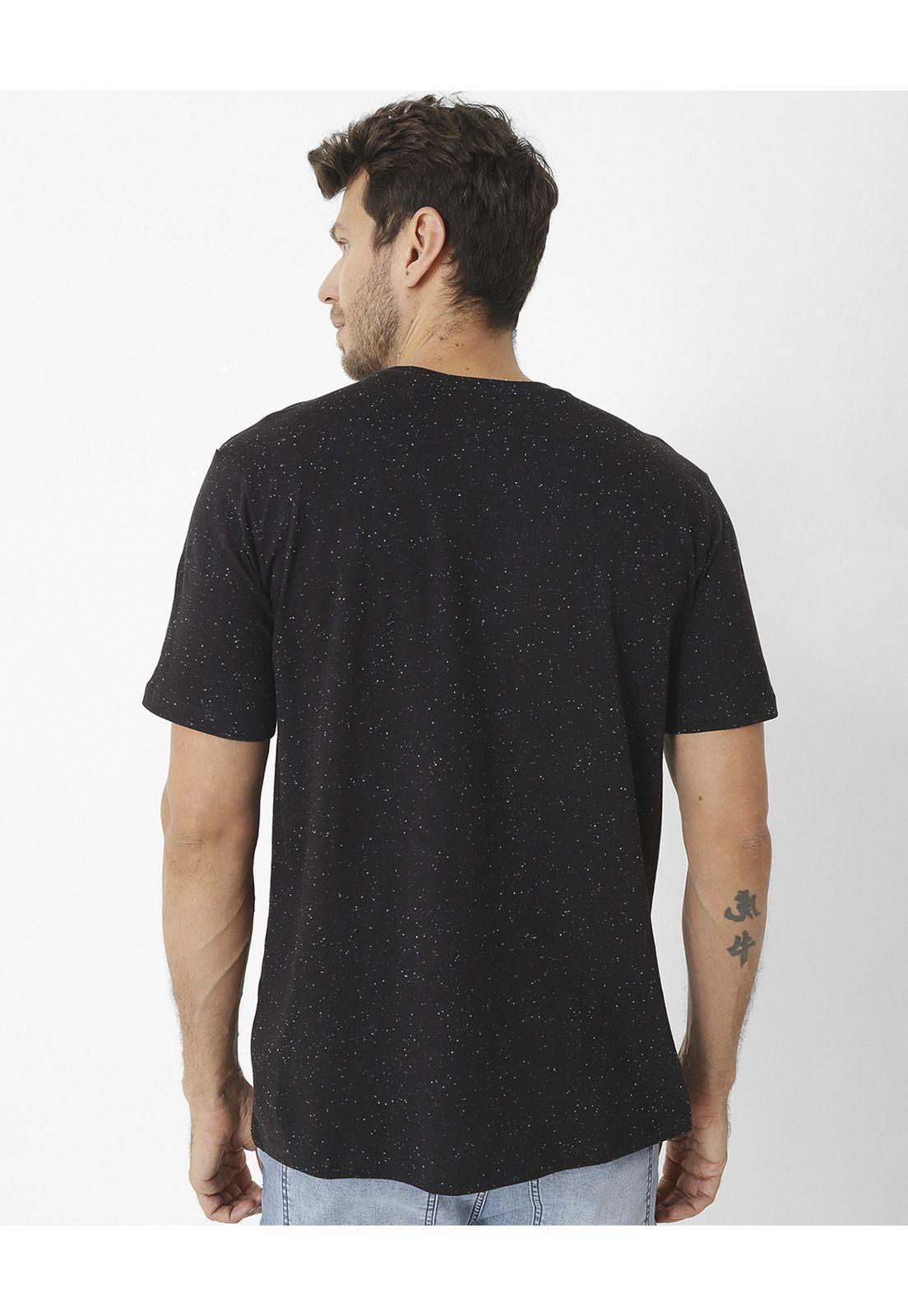Polera M/C Retro Sport Grap 6 Negro Hombre-1