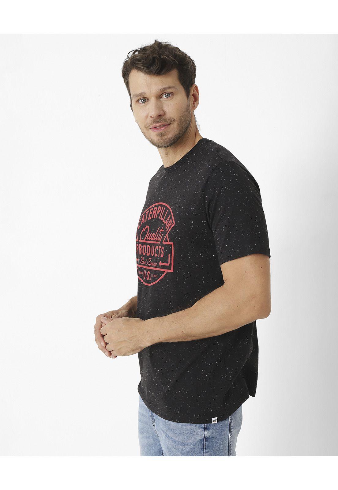 Polera M/C Retro Sport Grap 6 Negro Hombre-3