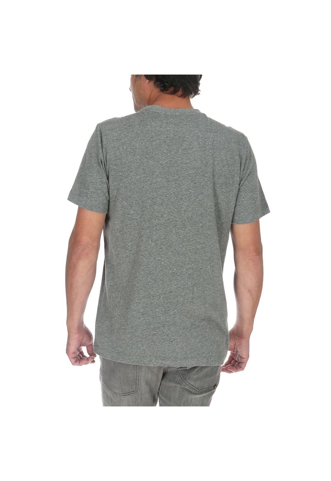 Polera Hombre Slim Fit Caterpillar Logo Tee Gris-2
