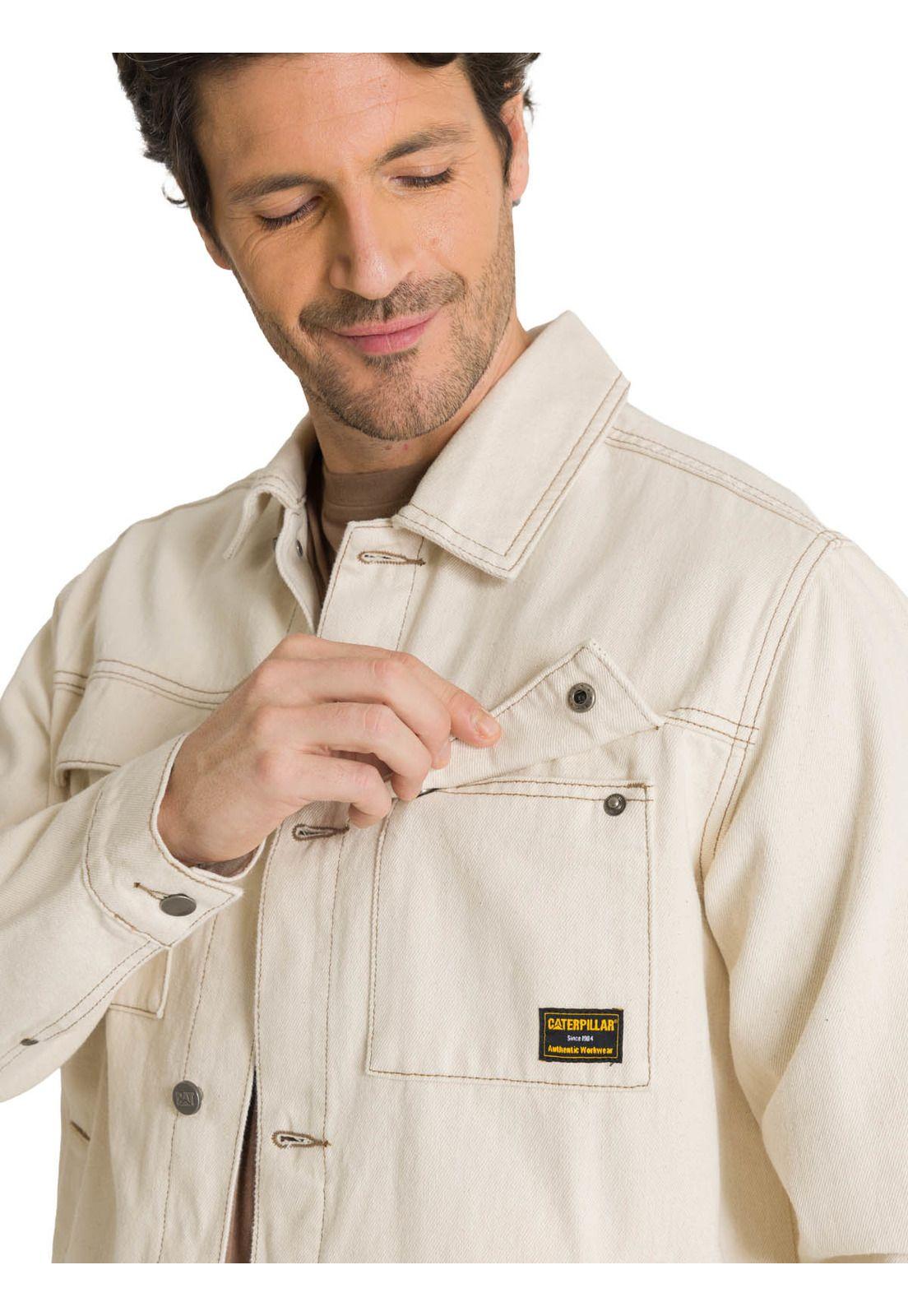 Chaqueta de Jeans Hombre Denim Work Beige-4