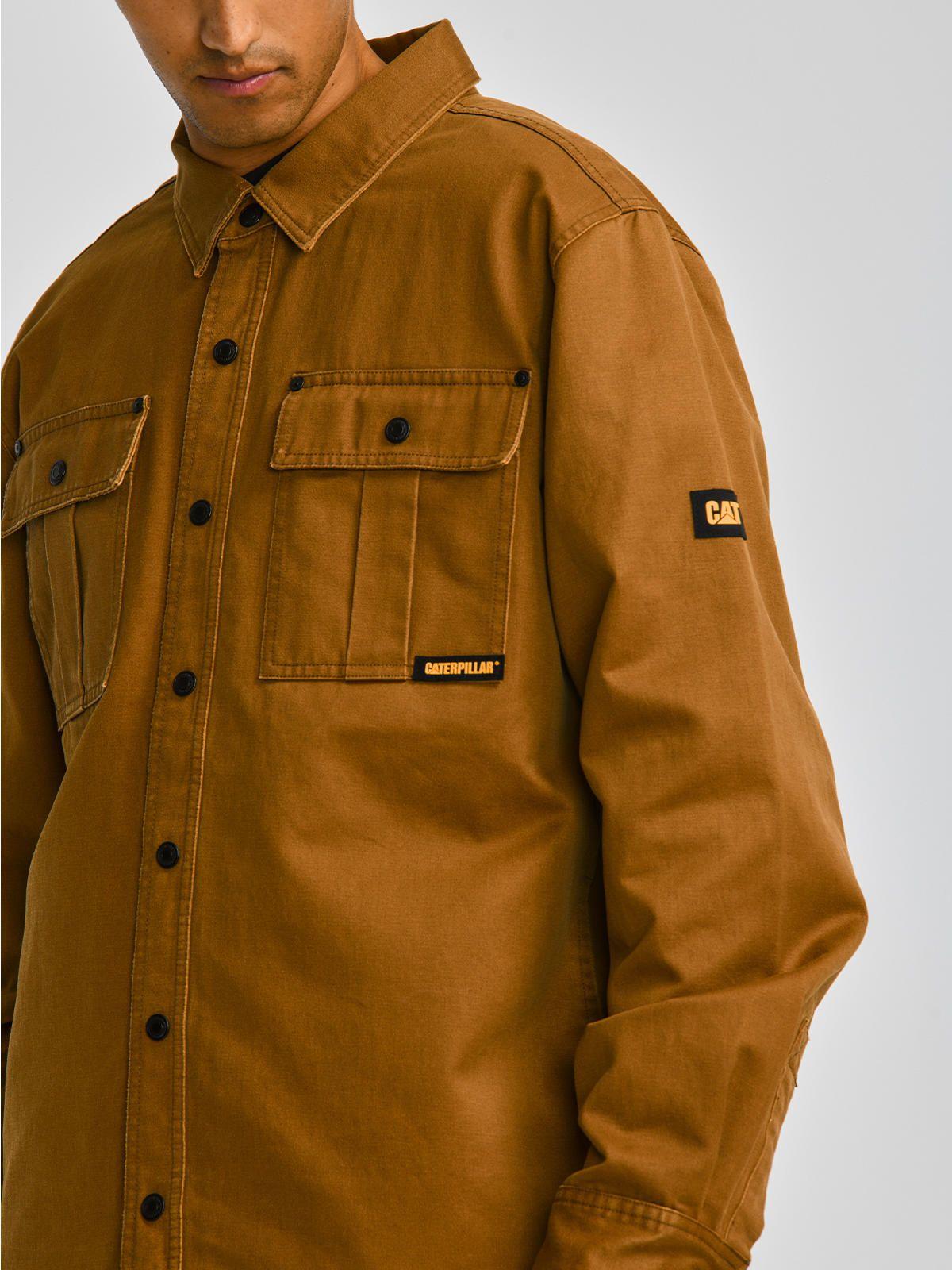 Chaqueta Hombre Waxed Cotton Shirt Jac Café-0