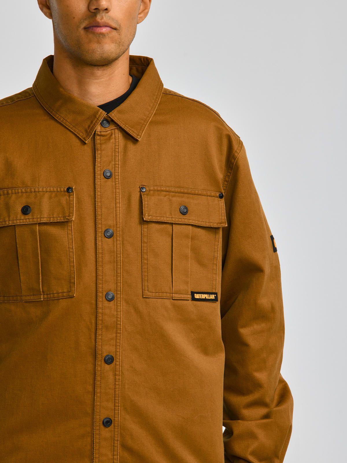 Chaqueta Hombre Waxed Cotton Shirt Jac Café-1