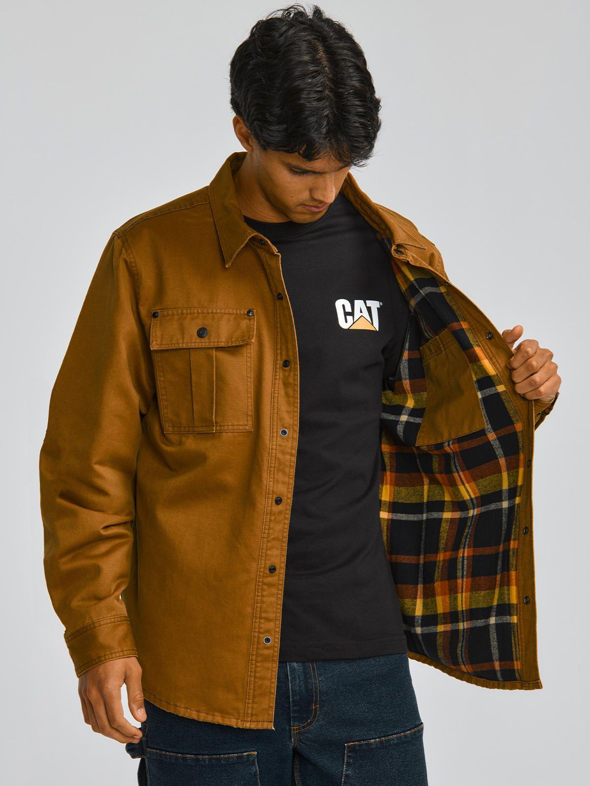 Chaqueta Hombre Waxed Cotton Shirt Jac Café-3