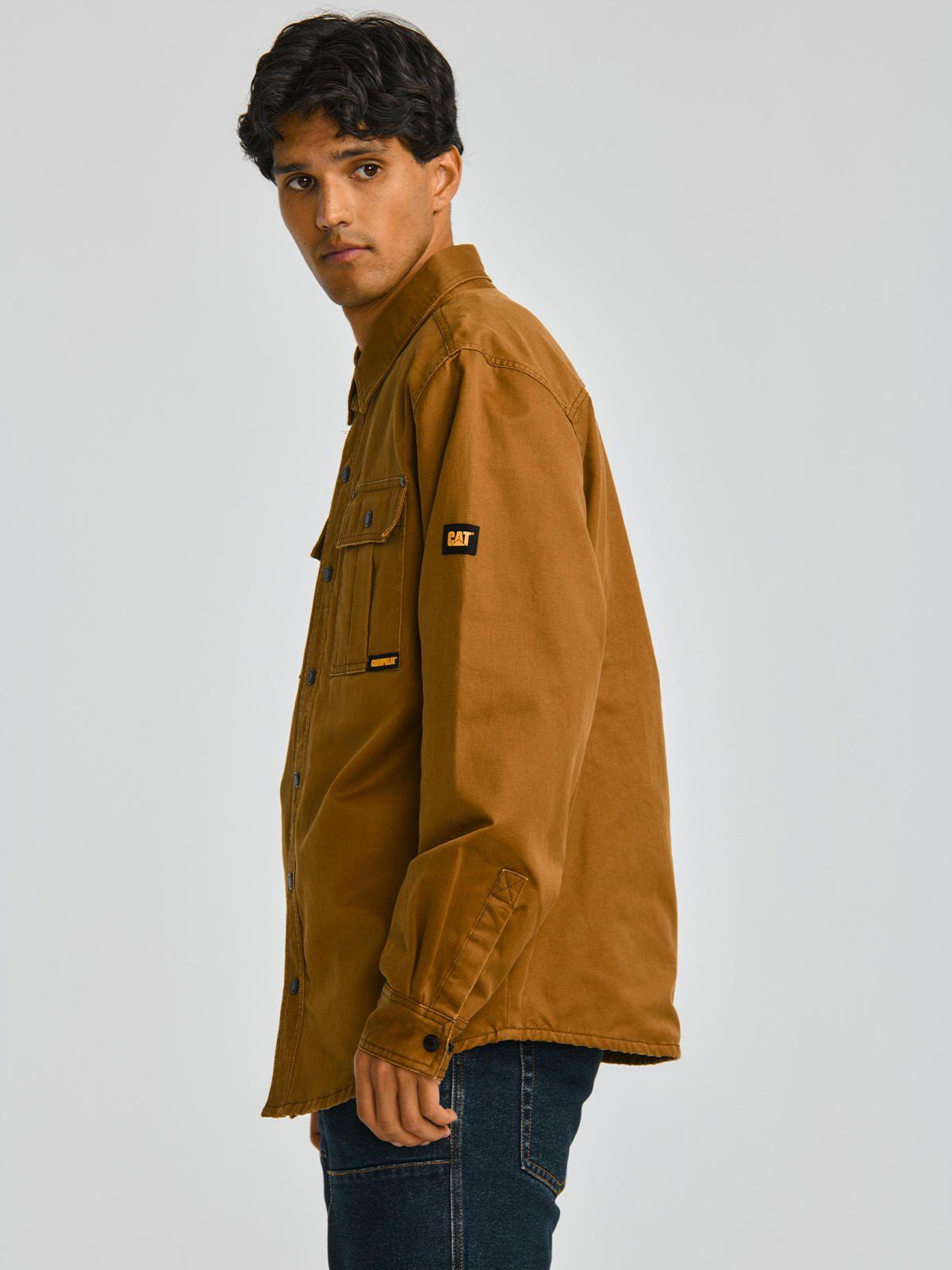 Chaqueta Hombre Waxed Cotton Shirt Jac Café-4