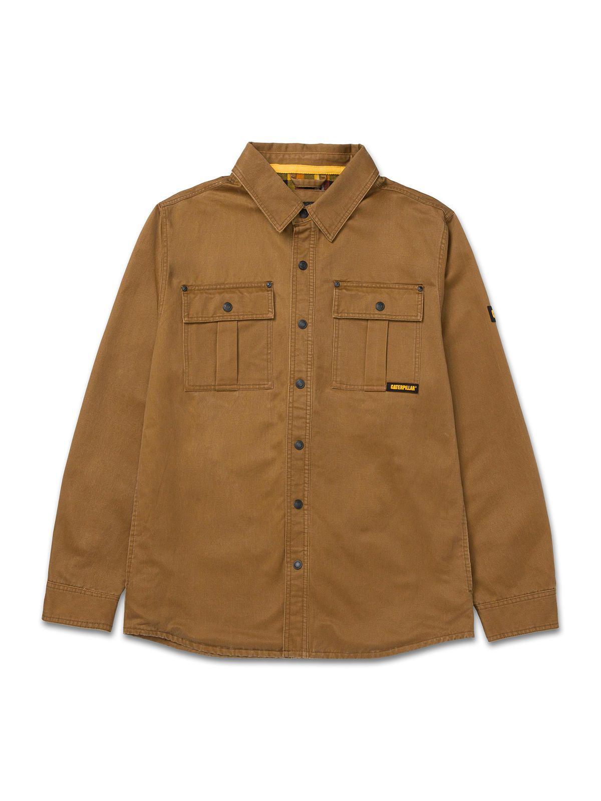 Chaqueta Hombre Waxed Cotton Shirt Jac Café-6