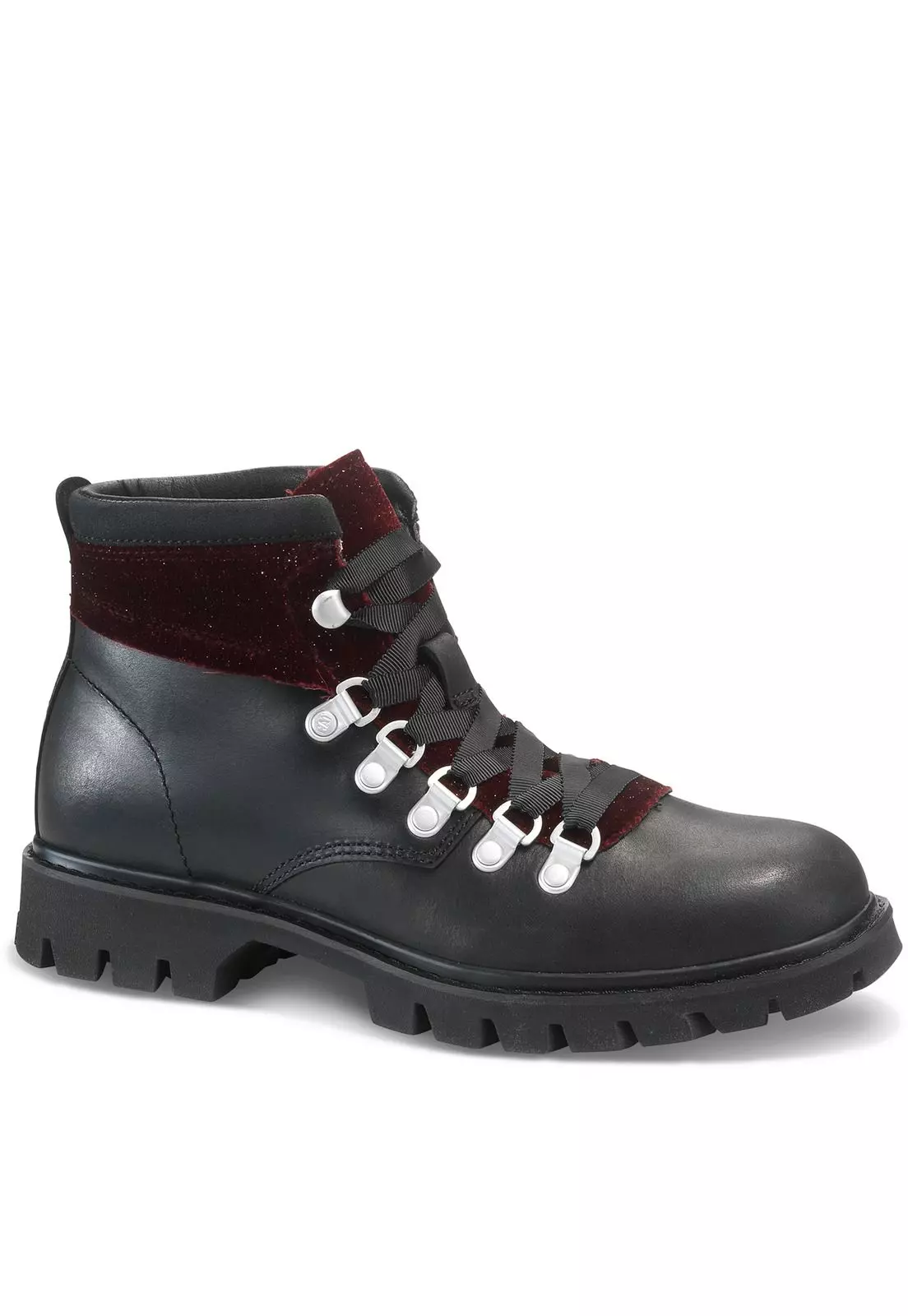 Botin Cuero Crux Negro Mujer-0