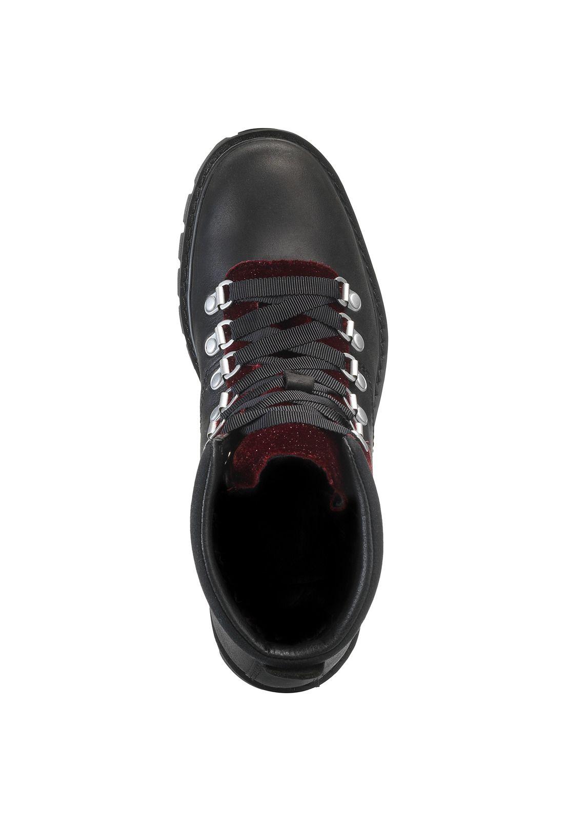 Botin Cuero Crux Negro Mujer-3