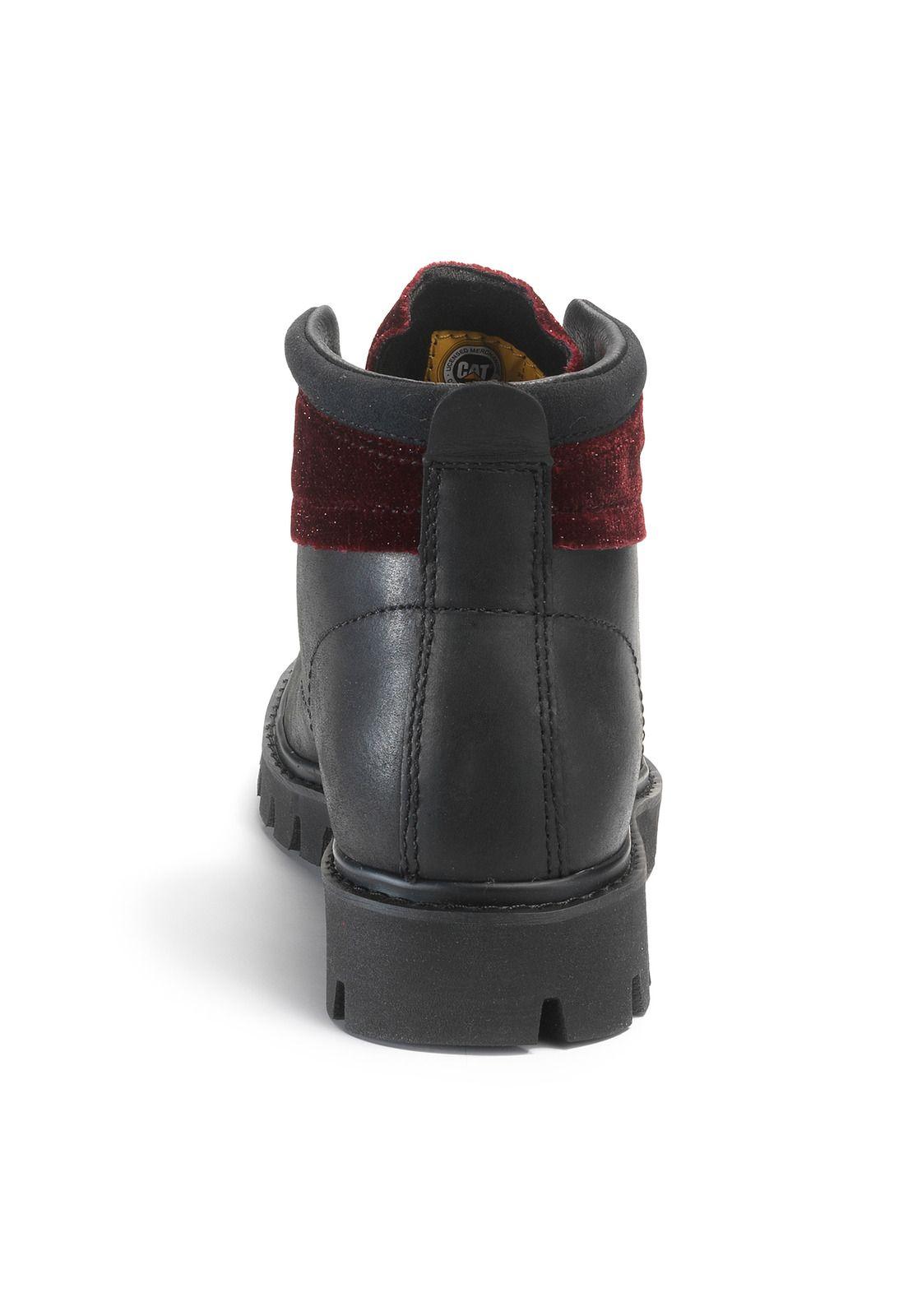 Botin Cuero Crux Negro Mujer-4