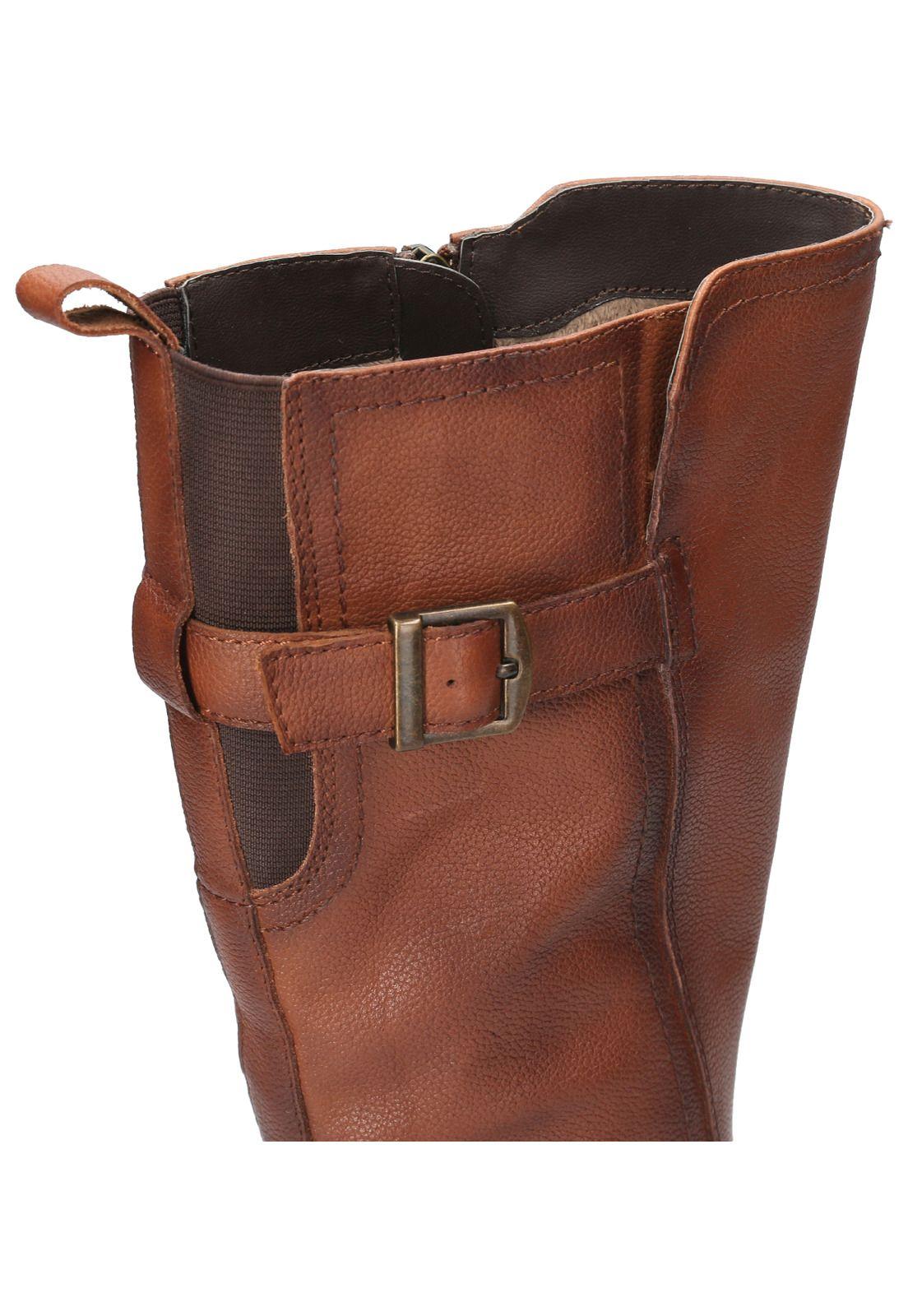 Bota Cuero Mujer Siena Café-7