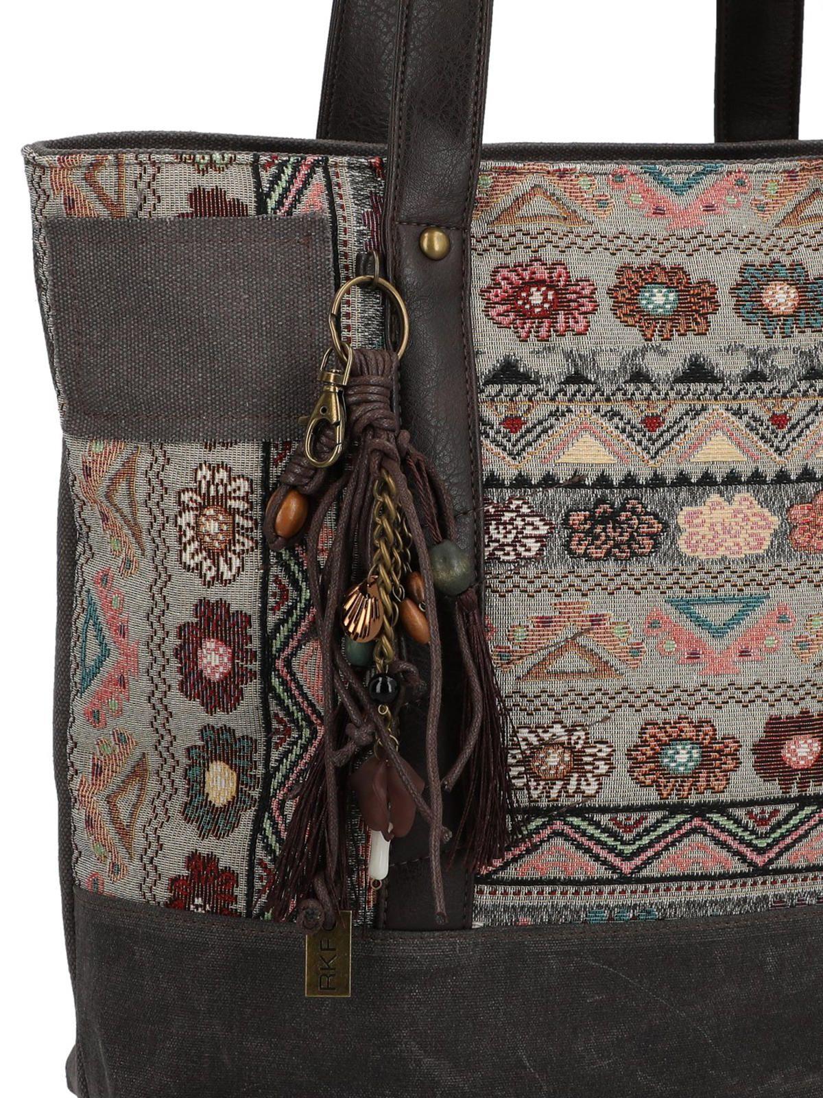 Cartera Textil Mujer Fauii Tote Gris-3