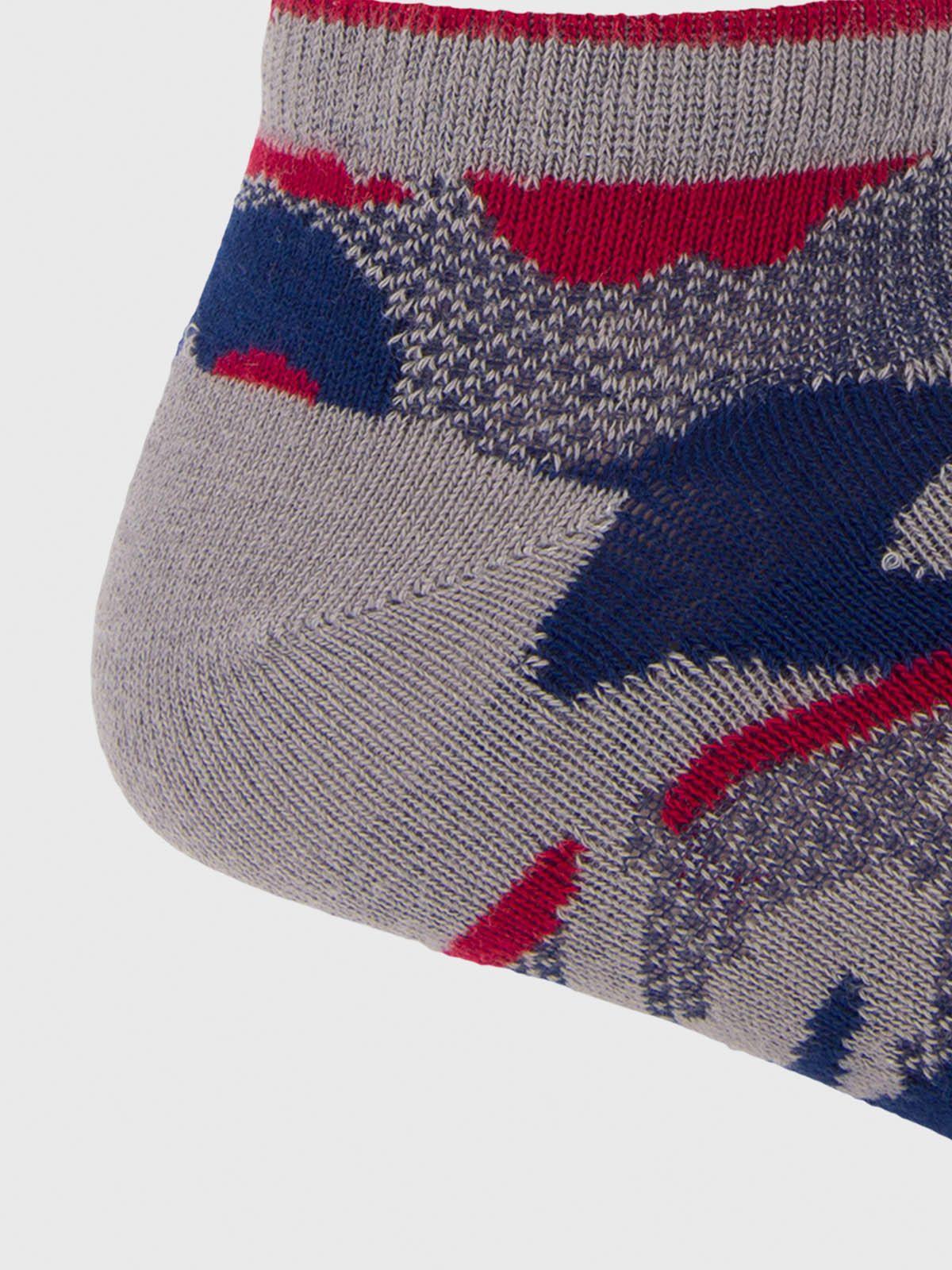 Calcetin Algodón Hombre Ped Camo Gris-2