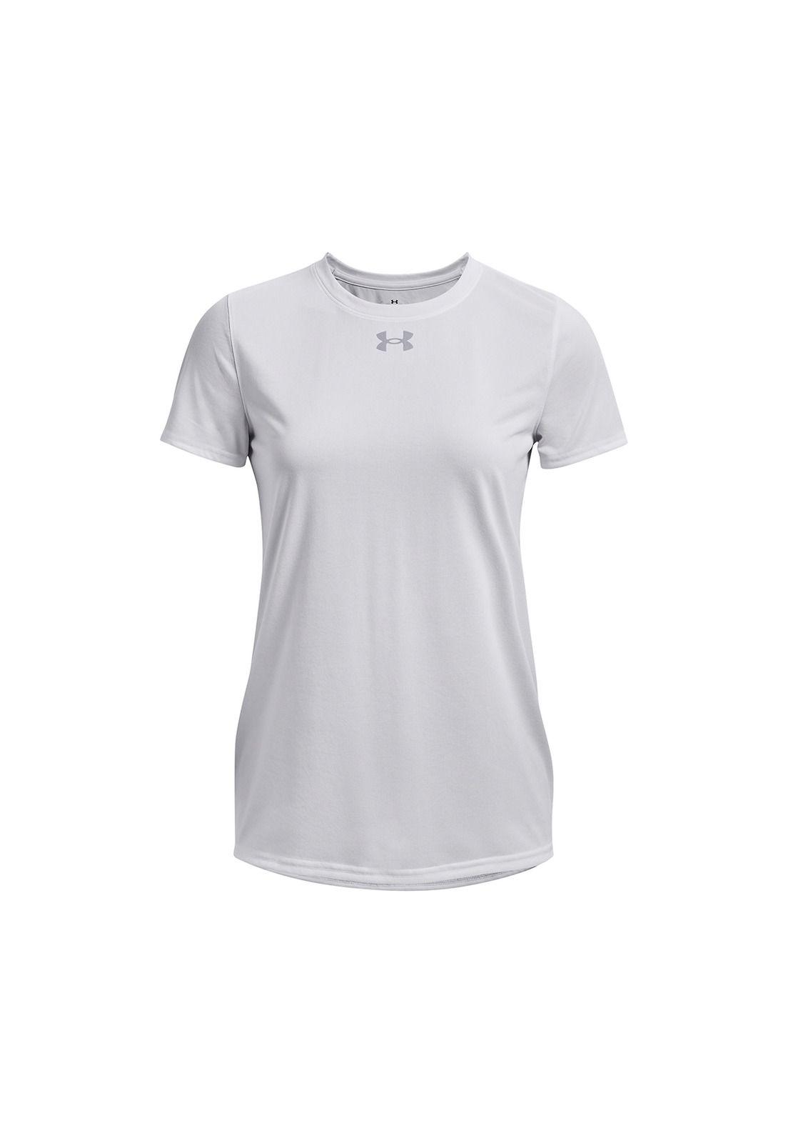 Polera Manga Corta UA T Team Mujer Blanco-0