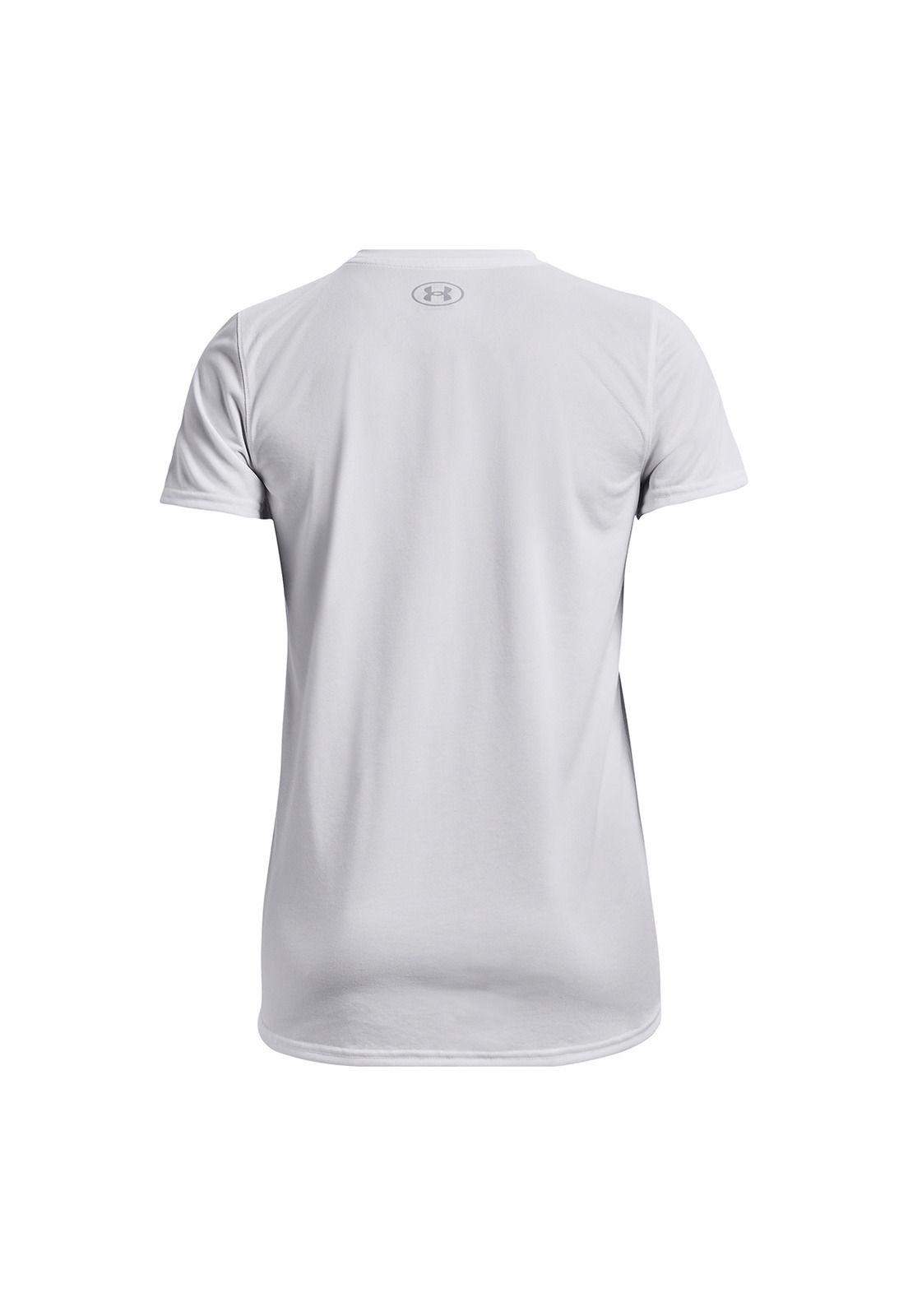 Polera Manga Corta UA T Team Mujer Blanco-1