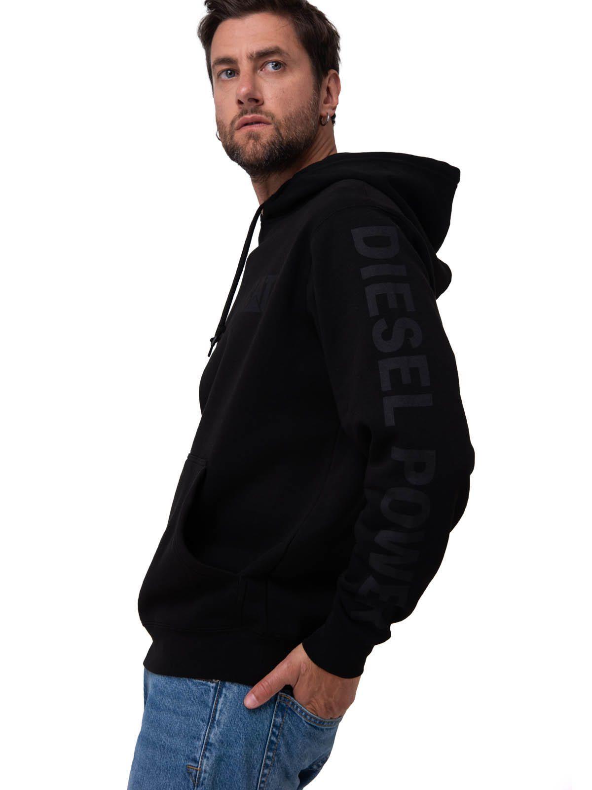 Polerón Hombre Diesel Power Pullove Negro-1