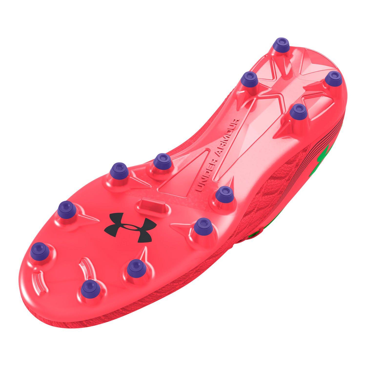 Zapato fútbol UA Magnetic Pro 3 mujer Rojo-3