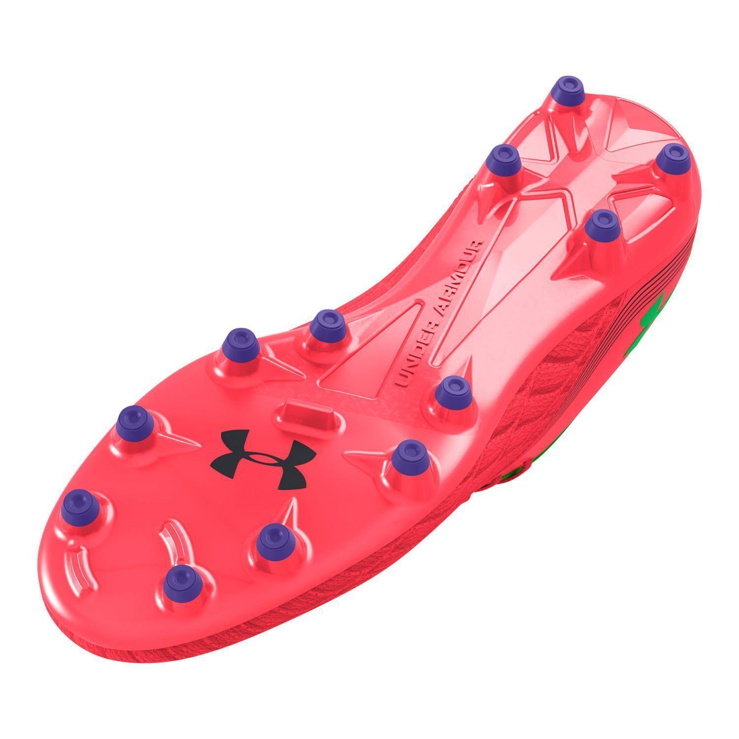 Zapato fútbol UA Magnetic Pro 3 mujer Rojo-3