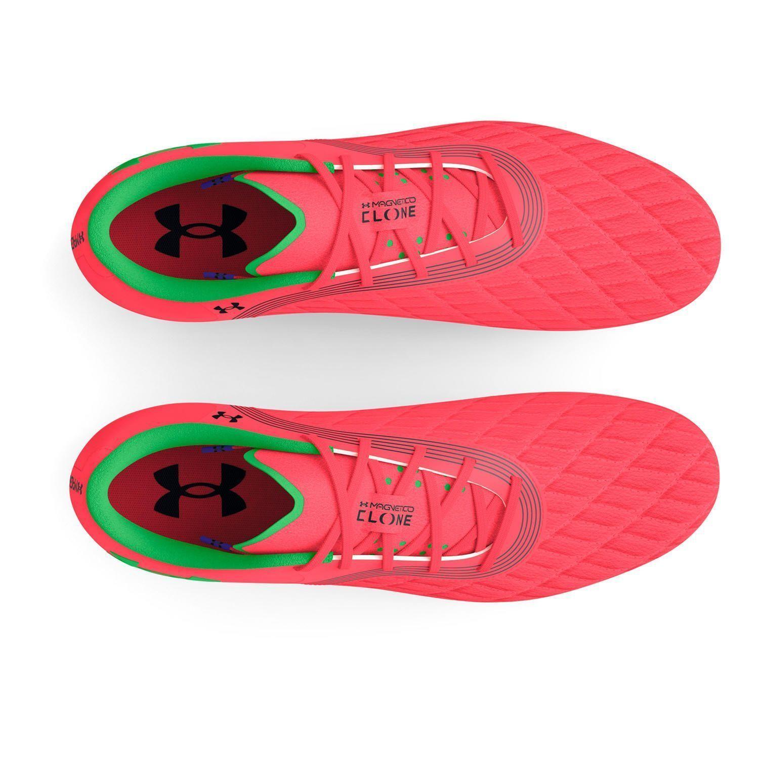 Zapato fútbol UA Magnetic Pro 3 mujer Rojo-4