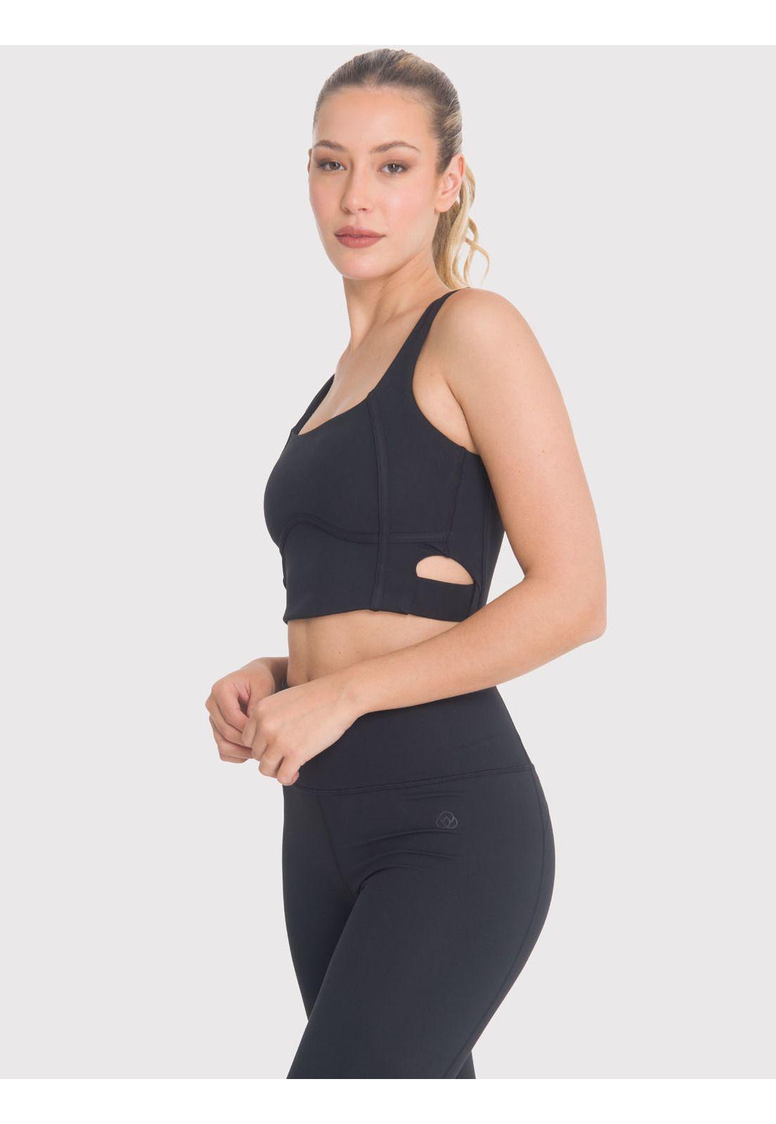 Peto deportivo Mujer Crop Top Pro Negro-3