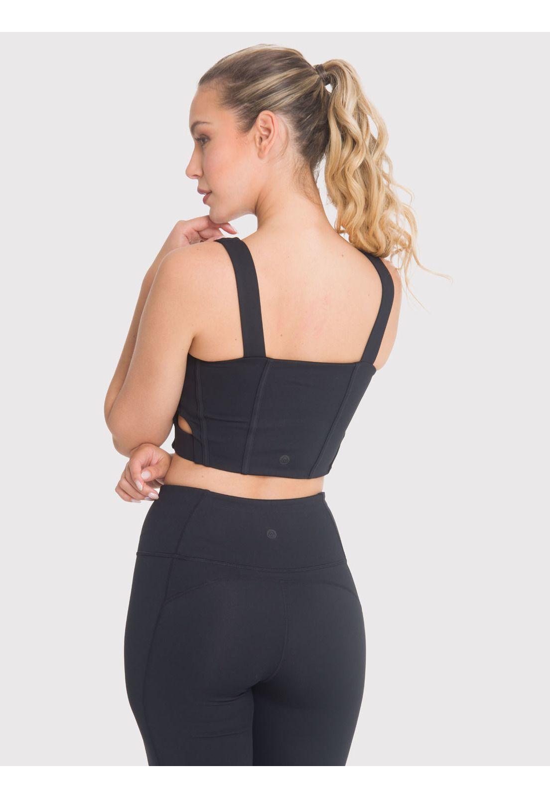 Peto deportivo Mujer Crop Top Pro Negro-4
