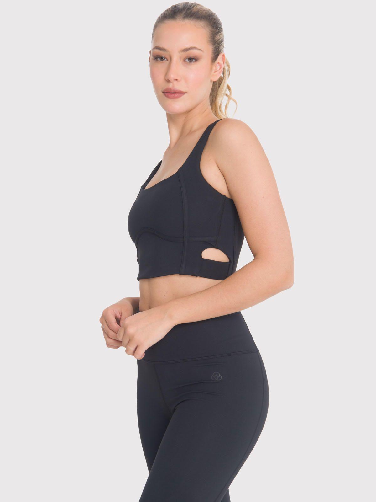 Peto deportivo Mujer Crop Top Pro Negro-3
